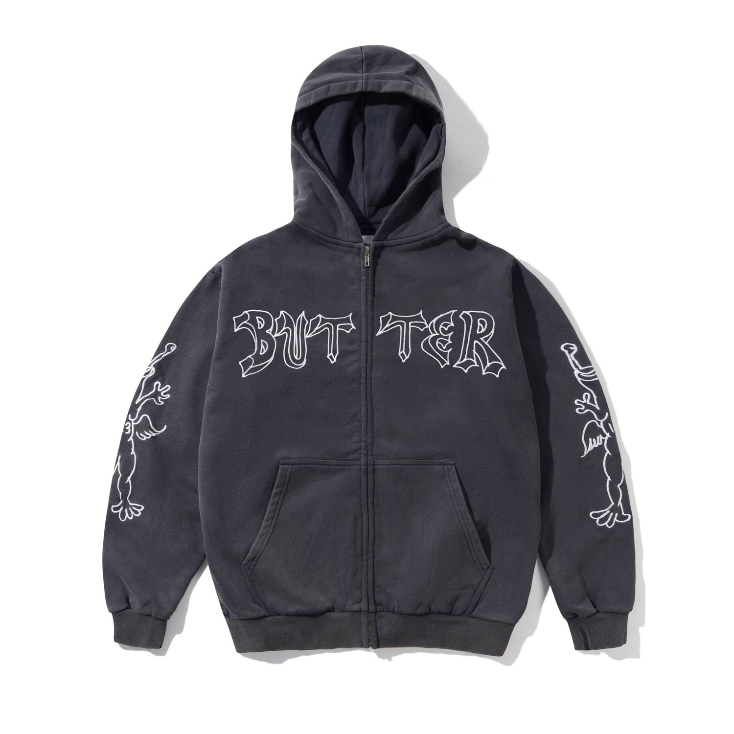 Thirteen Zip-Thru Hood, Washed Navy