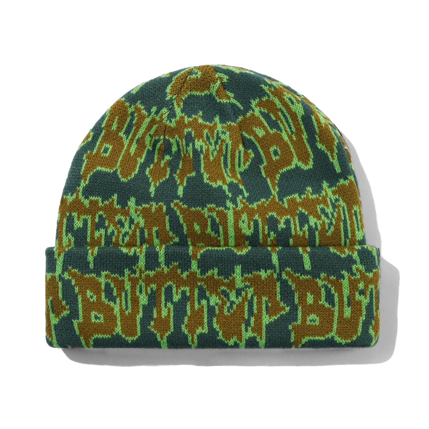 Throw Beanie, Forest / Lime