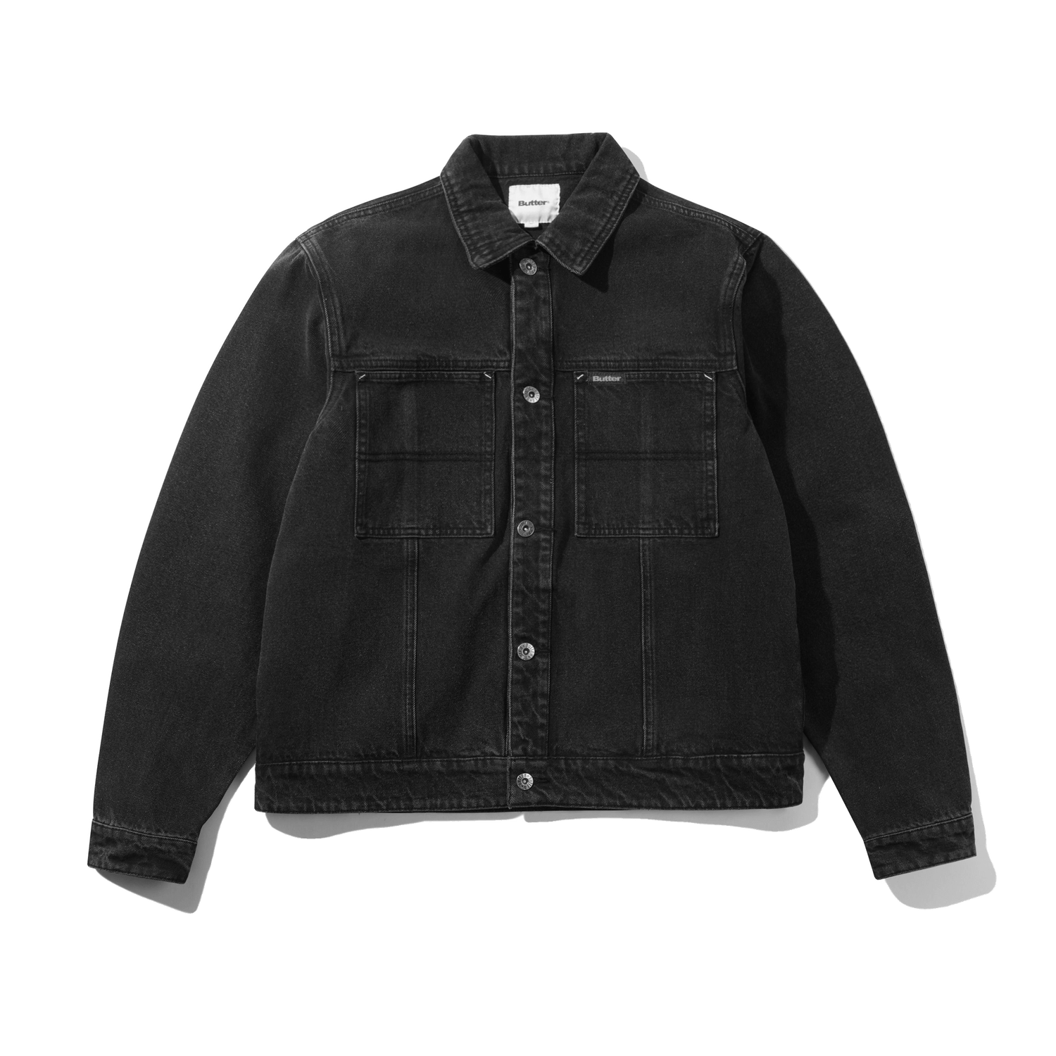 Trucker Denim Jacket, Washed Black