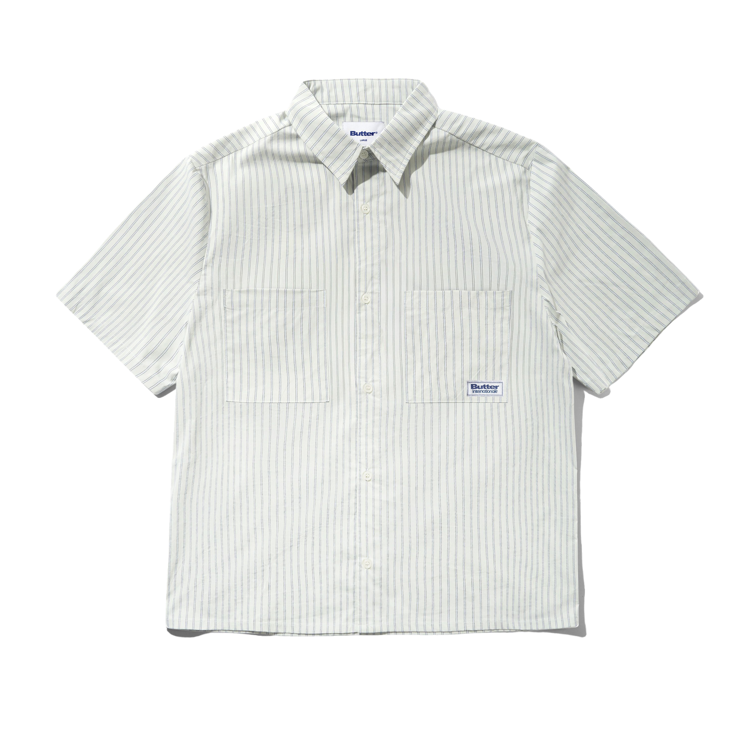 Vertical Stripe S/S Shirt, Dull Mint