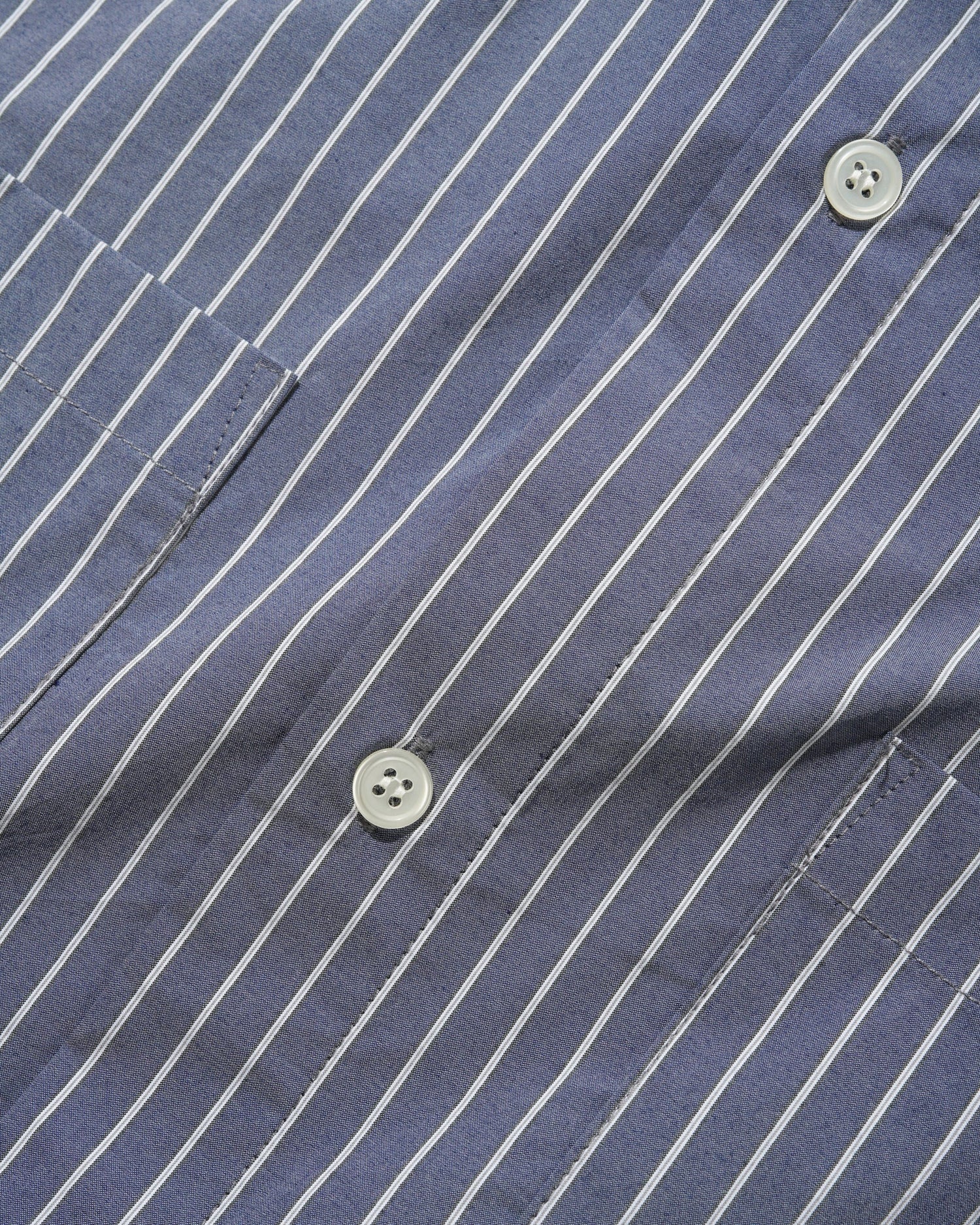 Vertical Stripe S/S Shirt, Stone Blue