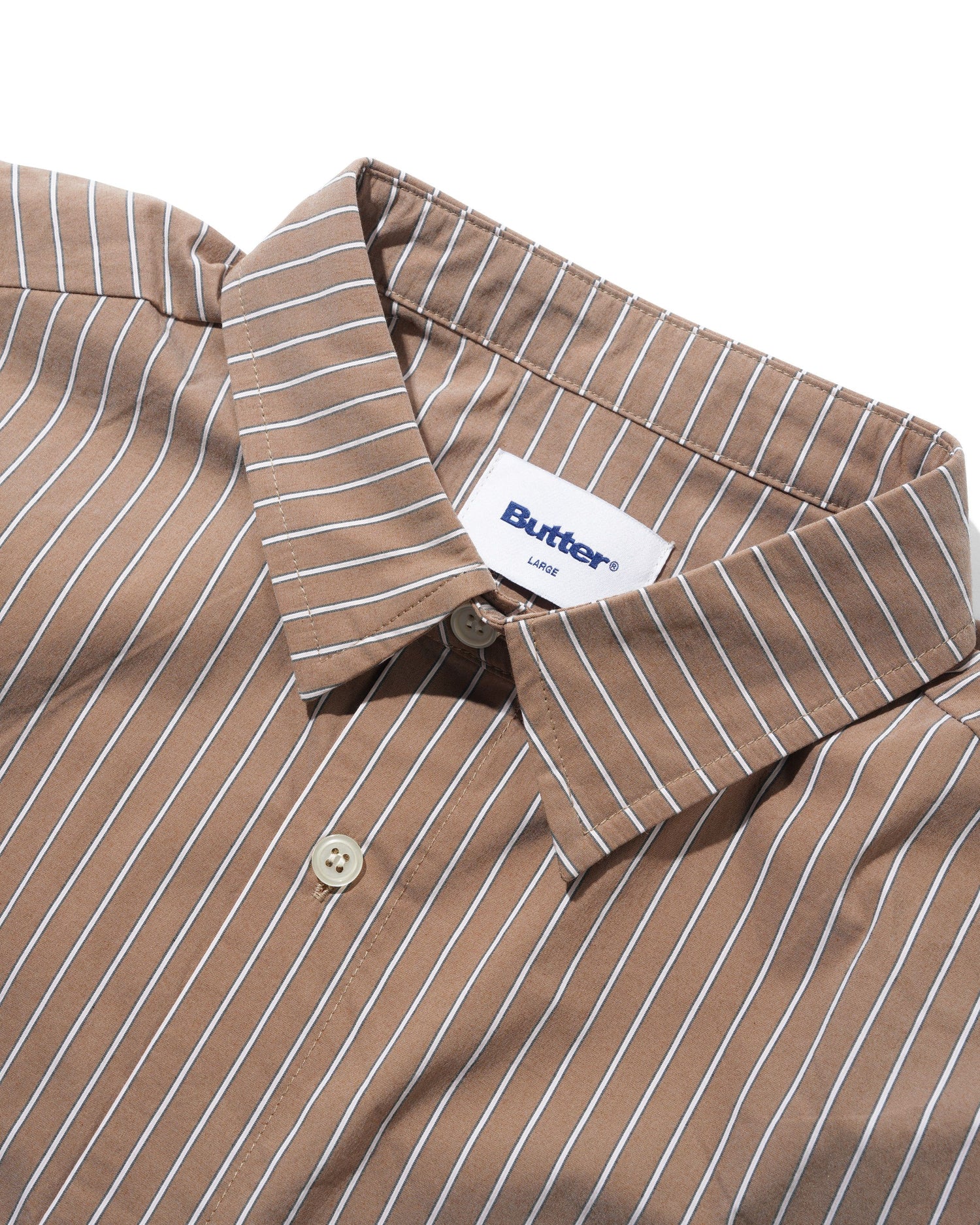 Vertical Stripe S/S Shirt, Tobacco