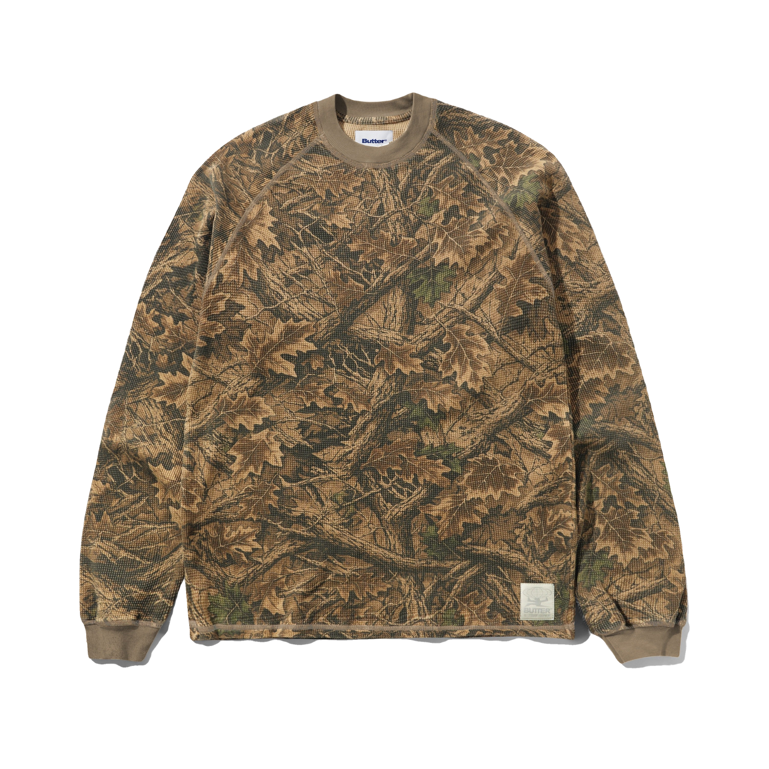 Waffle L/S Top, Forest Camo