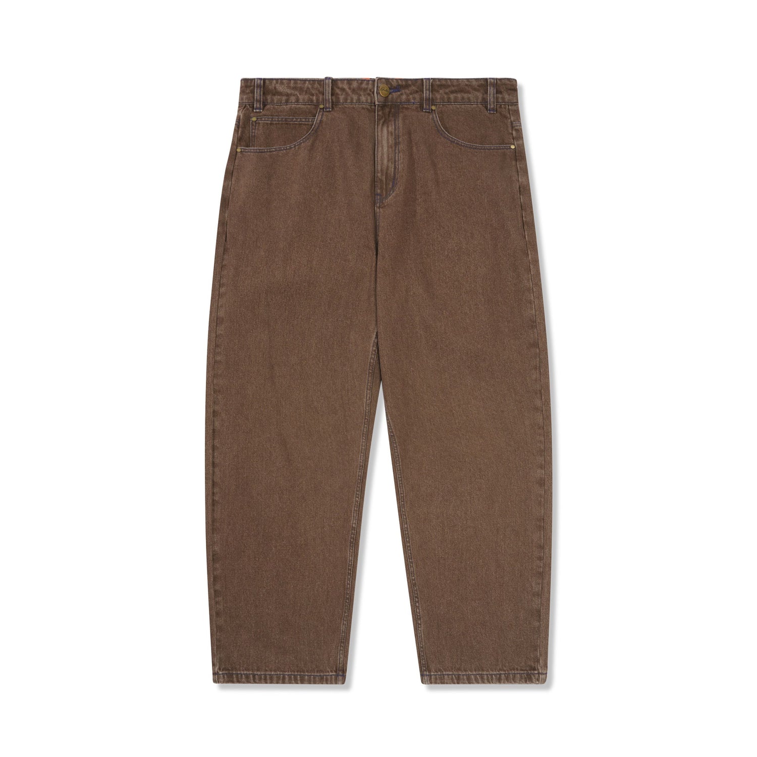 Warped Denim Jeans, Washed Brown