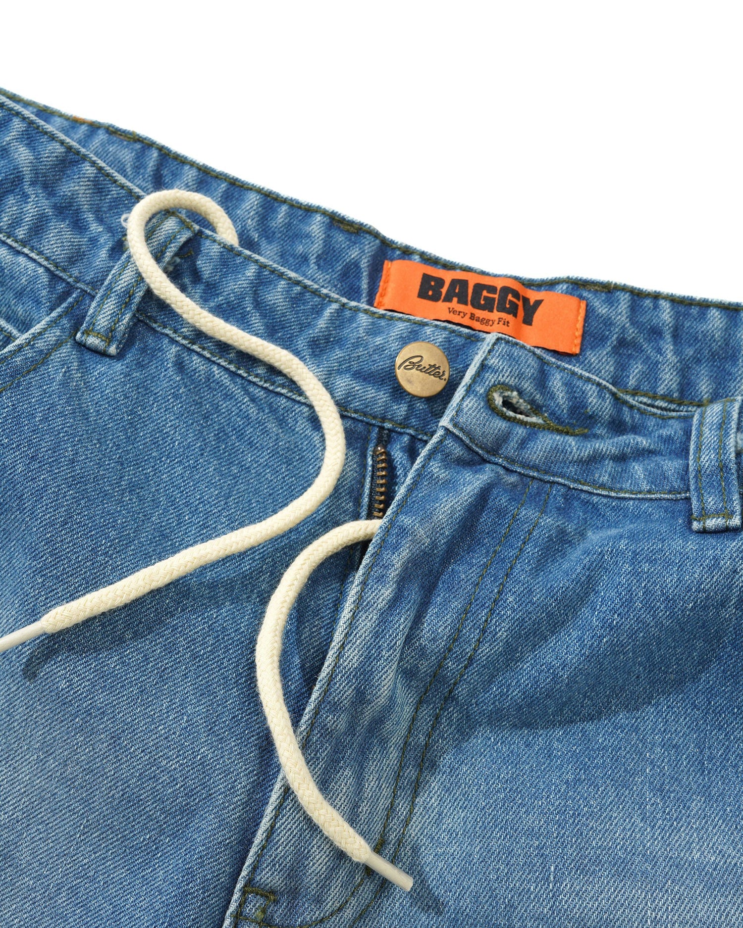 Warped Denim Jeans, Washed Mid Blue