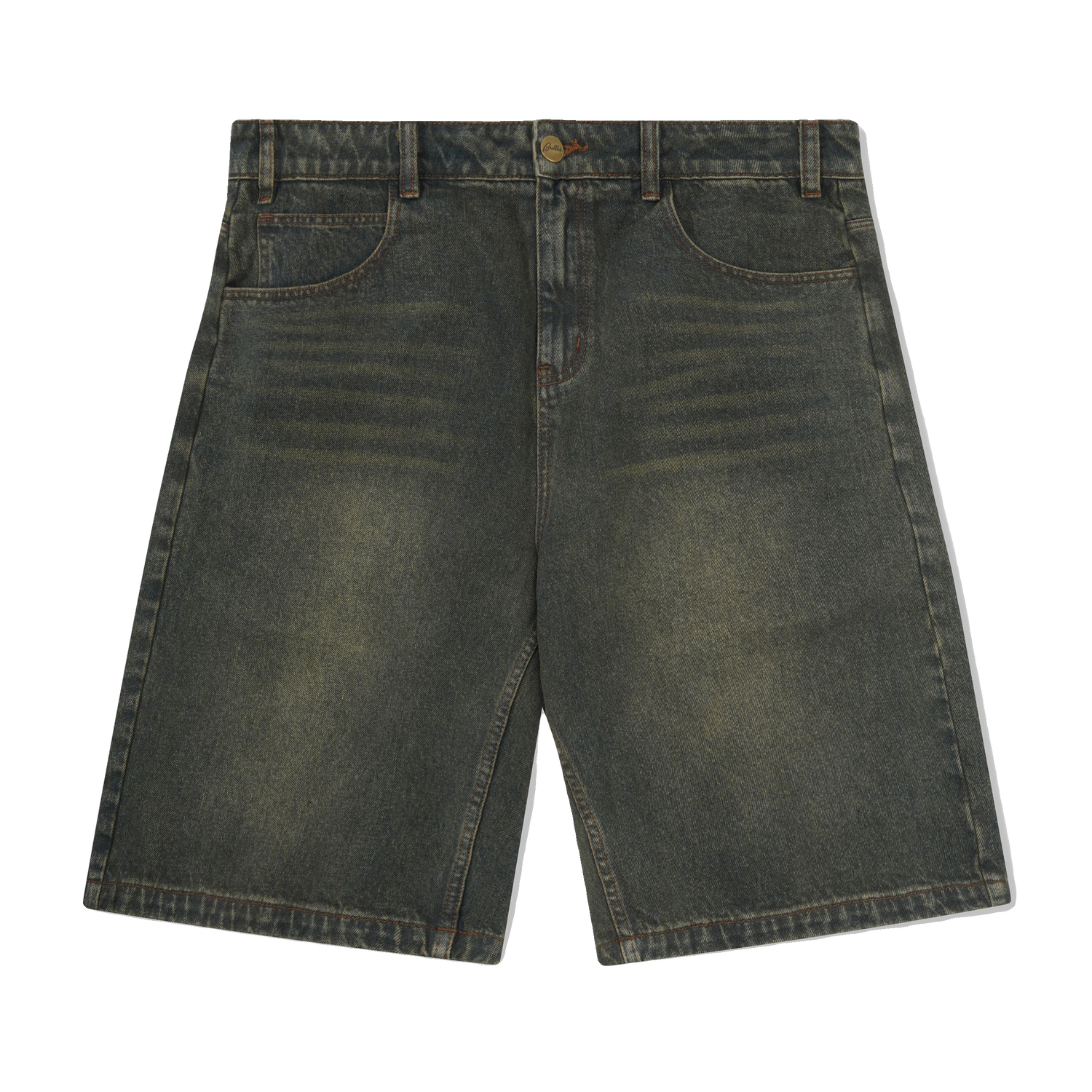 Warped Denim Shorts, Dirty Wash Indigo