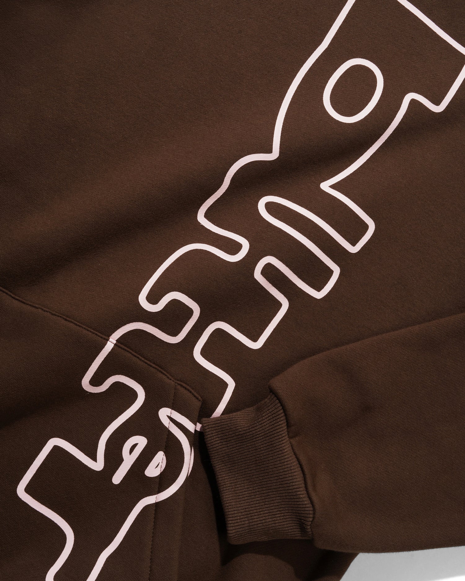 Warped Pullover Hood, Dark Brown