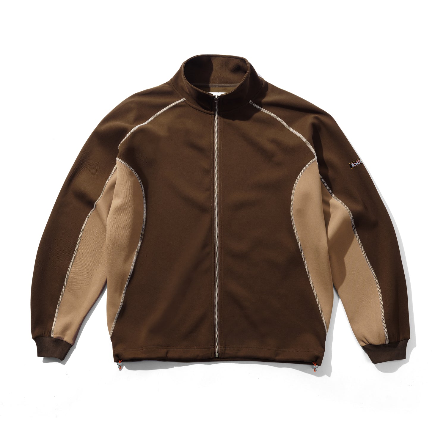 Warped Track Jacket, Brown