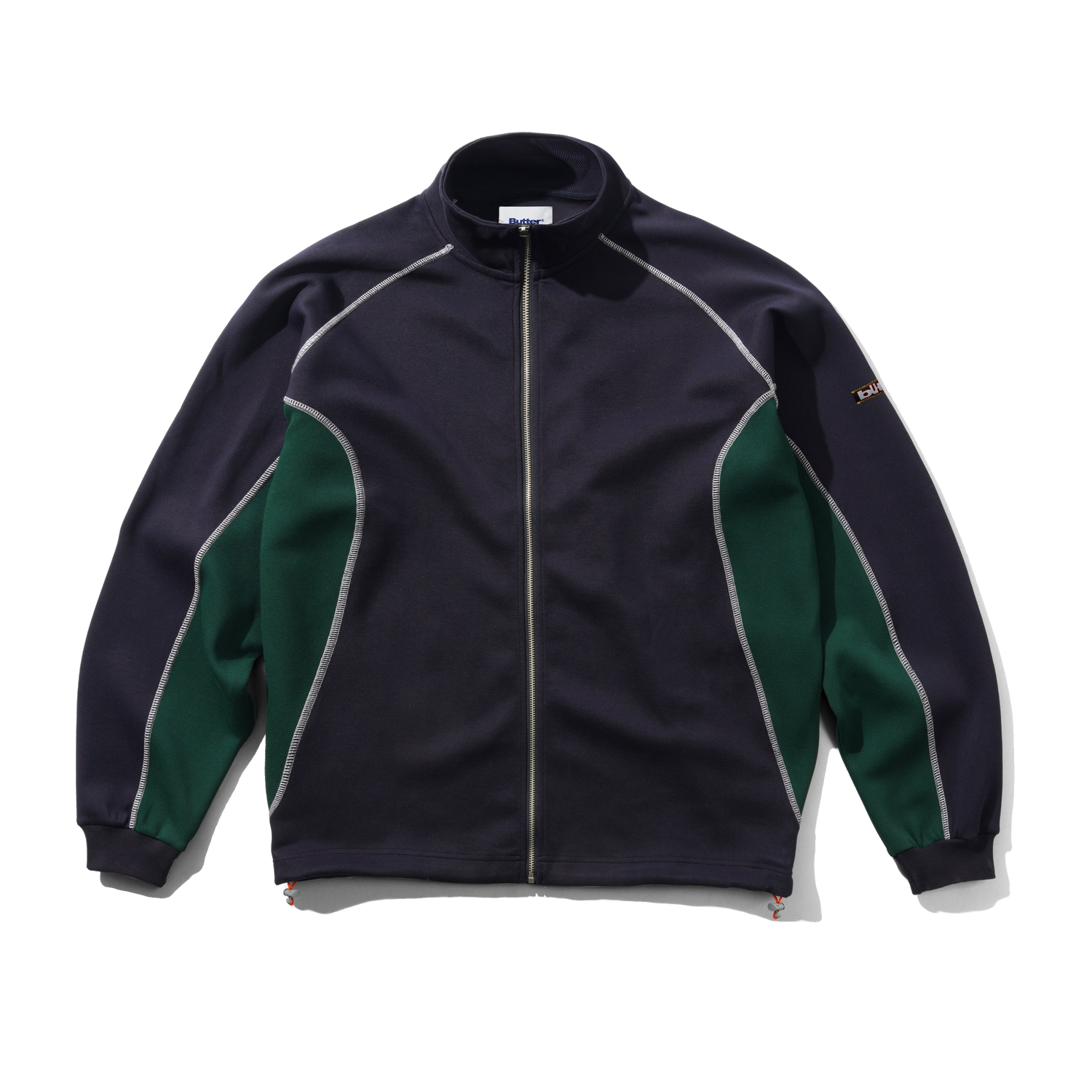 Warped Track Jacket, Navy