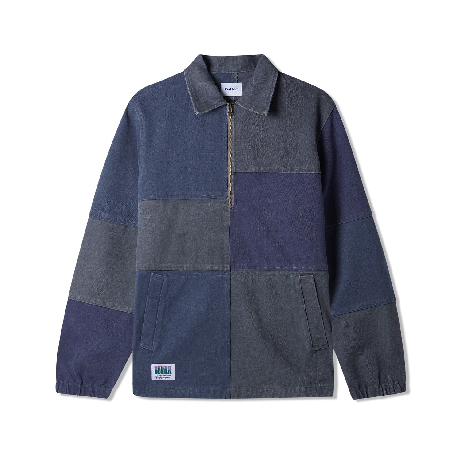 Washed Canvas Patchwork Jacket, Washed Navy