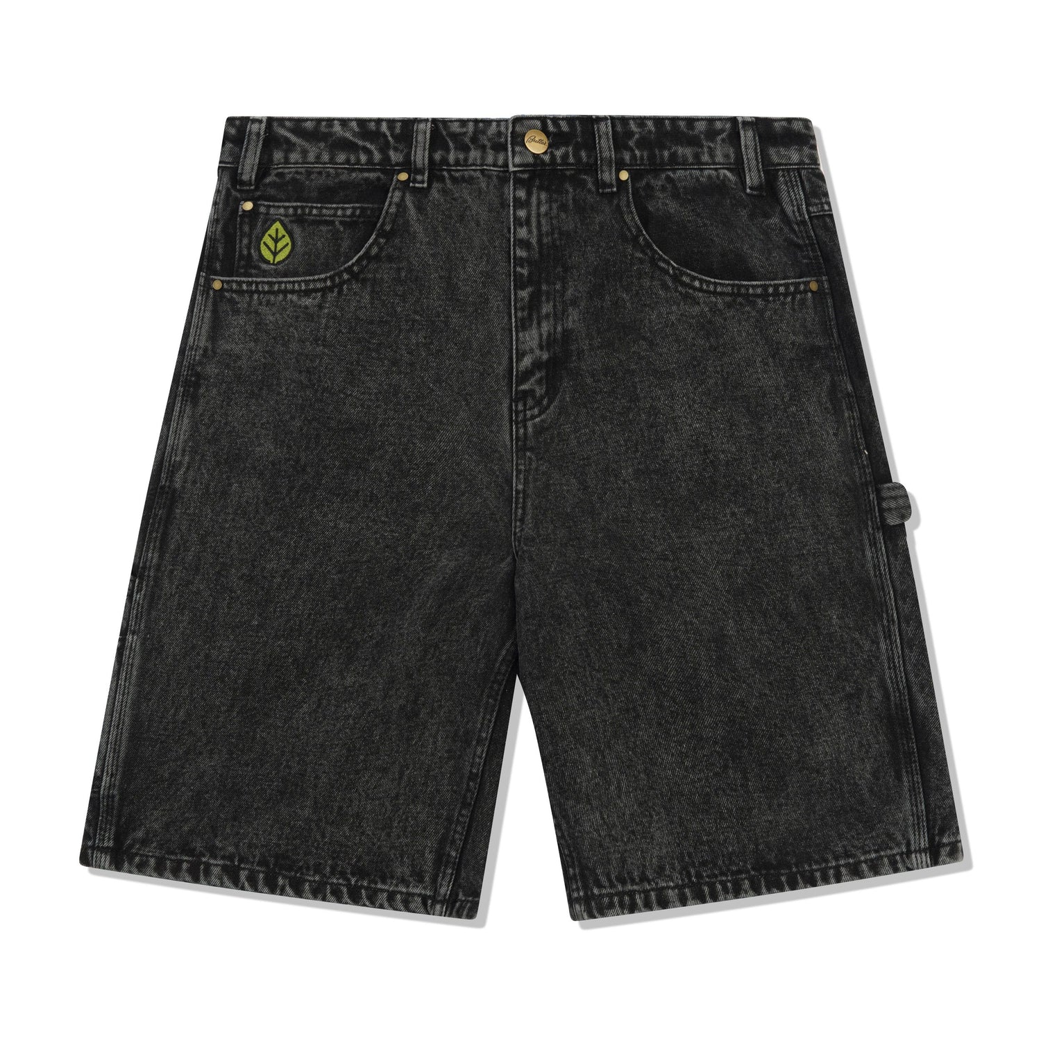 Weathergear Denim Shorts, Faded Black