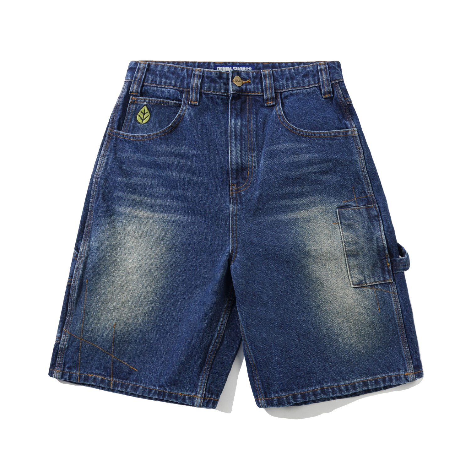 Weathergear Denim Shorts, Repaired Indigo