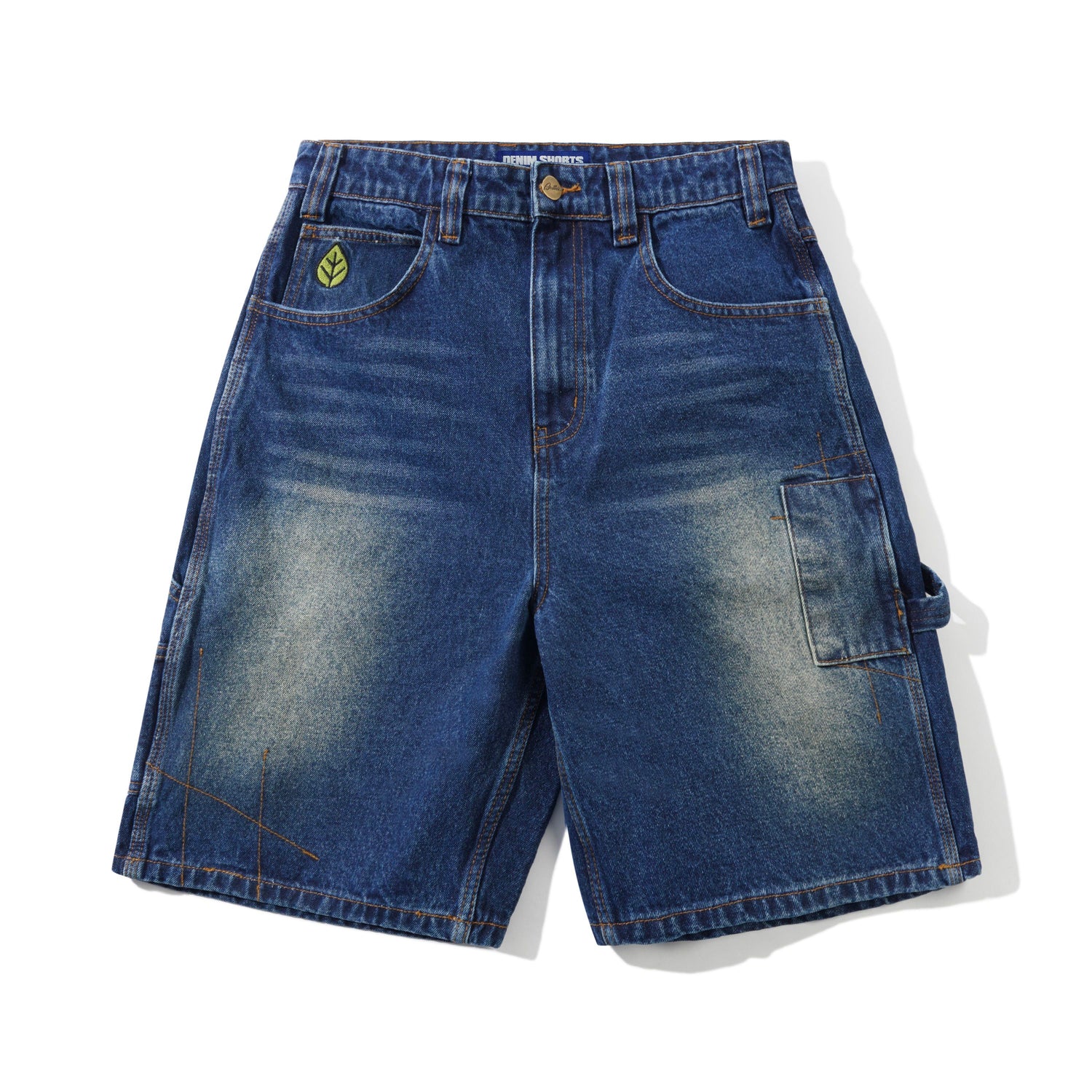 Weathergear Denim Shorts, Repaired Indigo