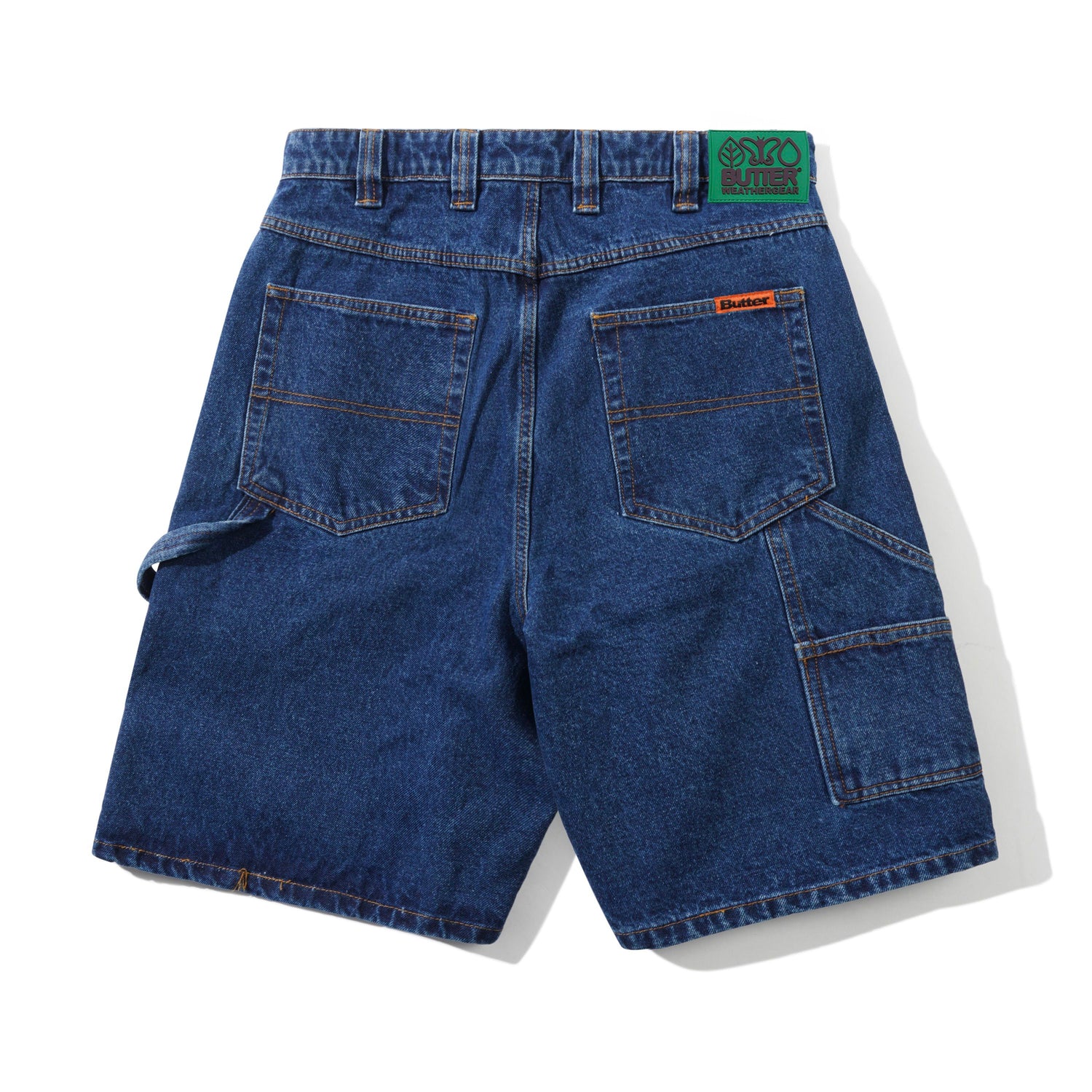 Weathergear Denim Shorts, Repaired Indigo