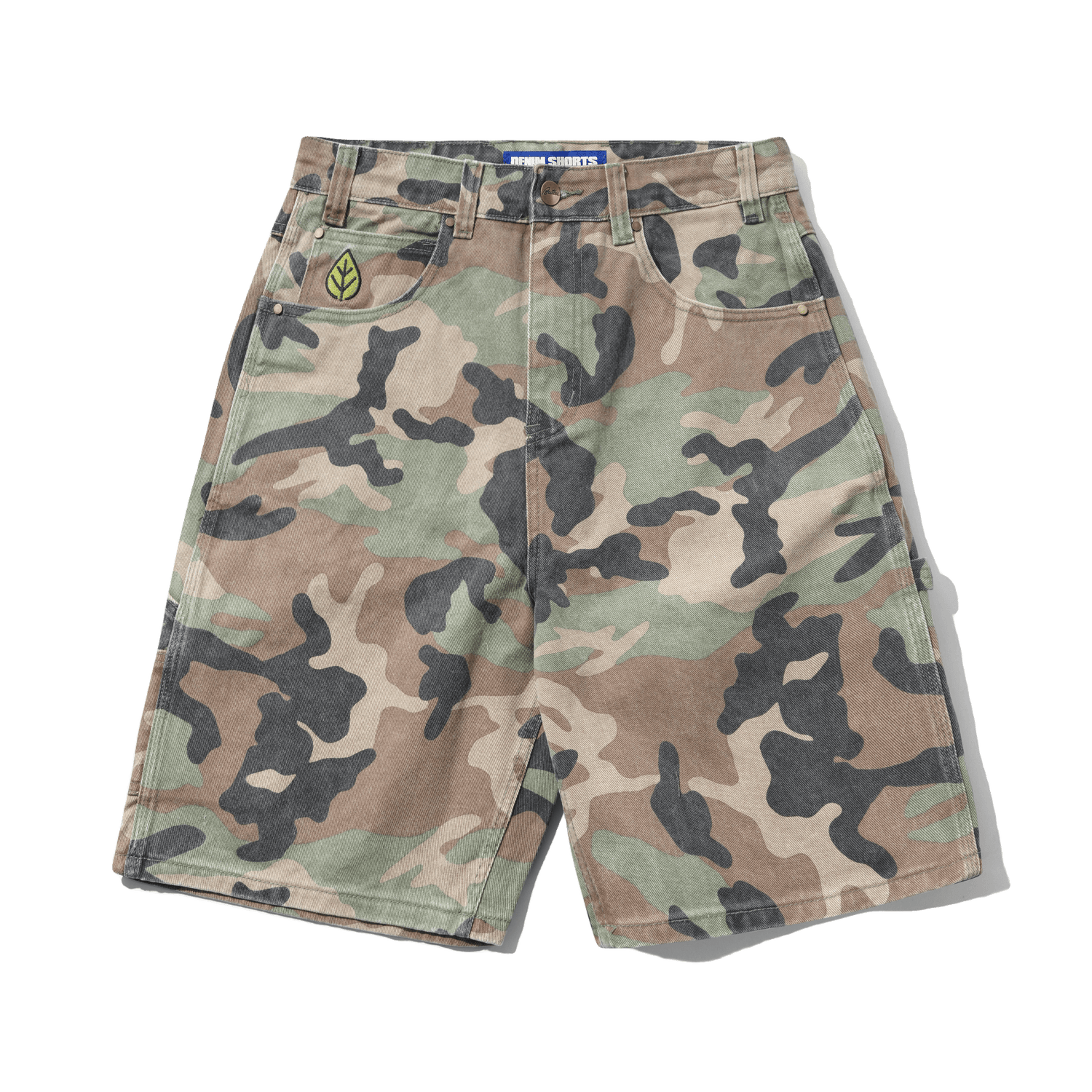 Weathergear Denim Shorts, Woodland Camo