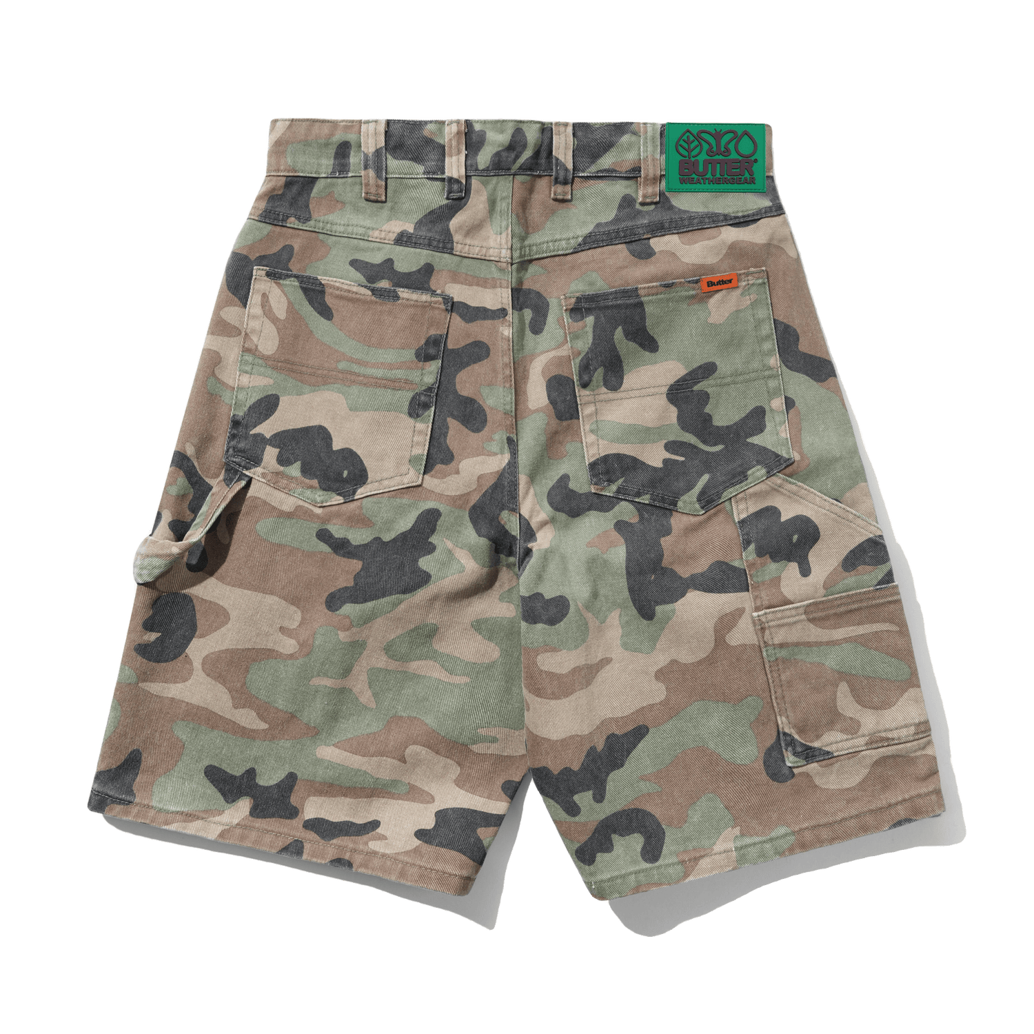 Weathergear Denim Shorts, Woodland Camo