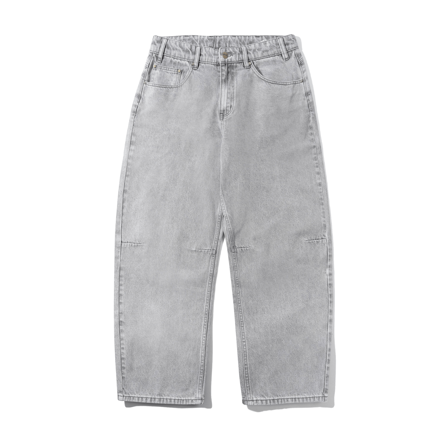 Wide Cut Denim Jeans, Grey Wash