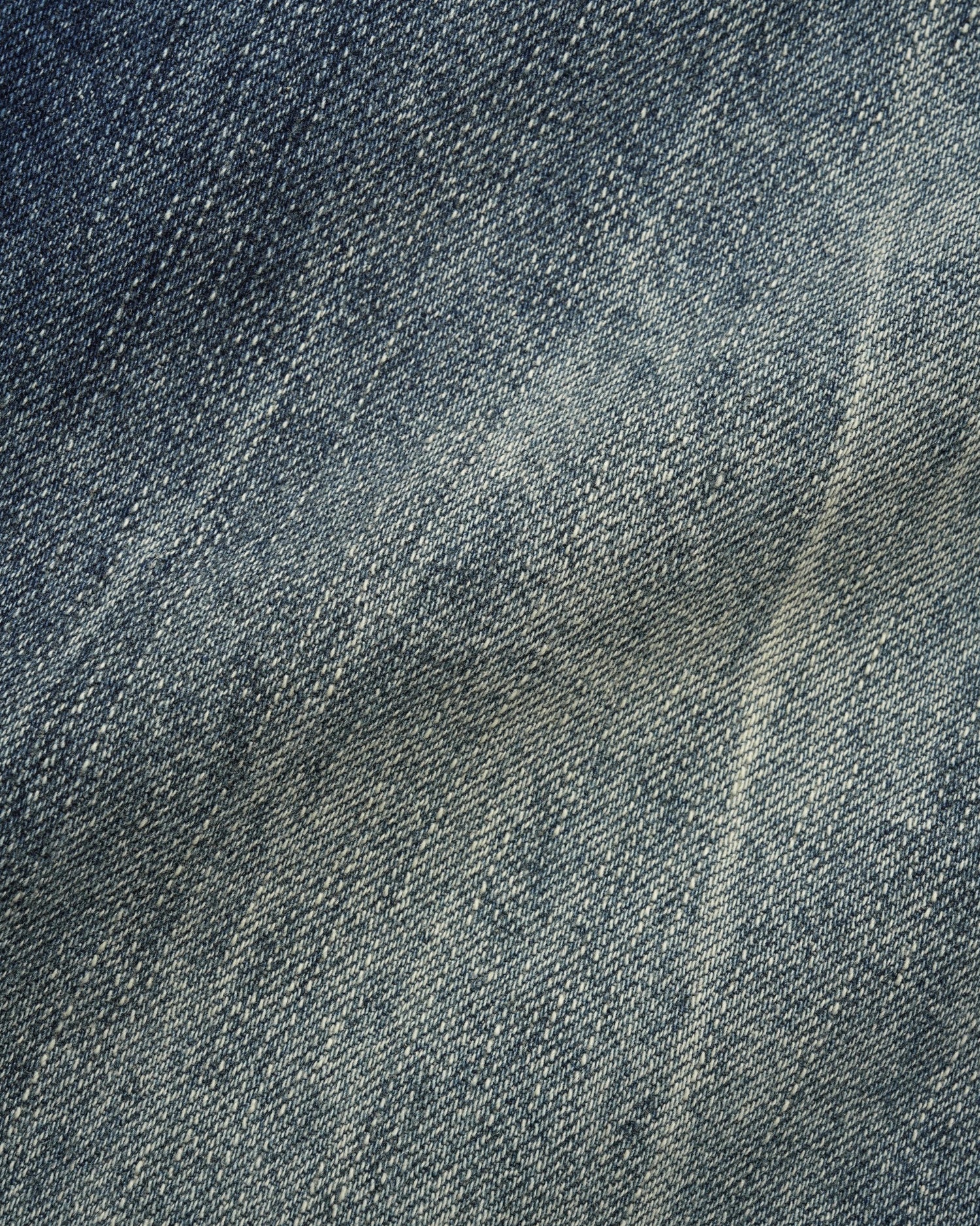 Wide Cut Denim Jeans, Mid Streaky Blue