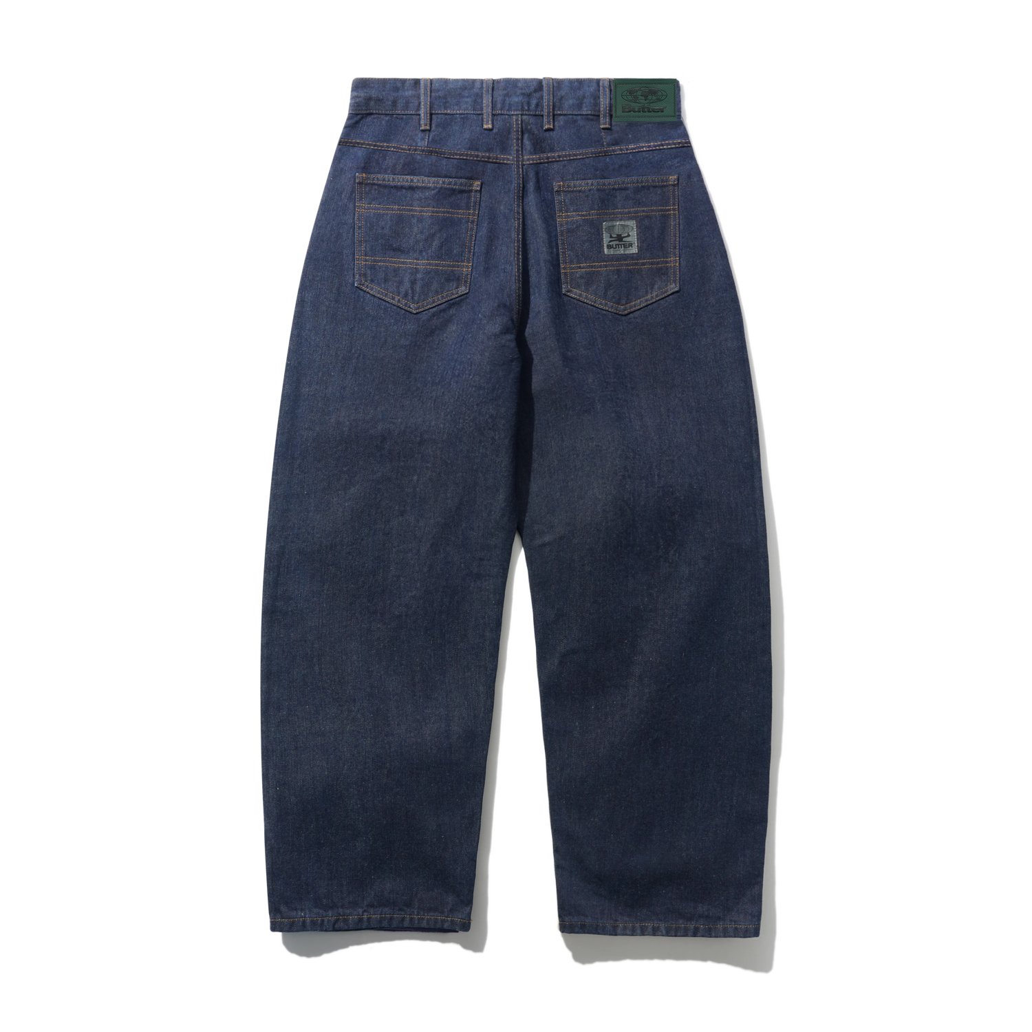 Wide Cut Denim Jeans, Selvedge Blue