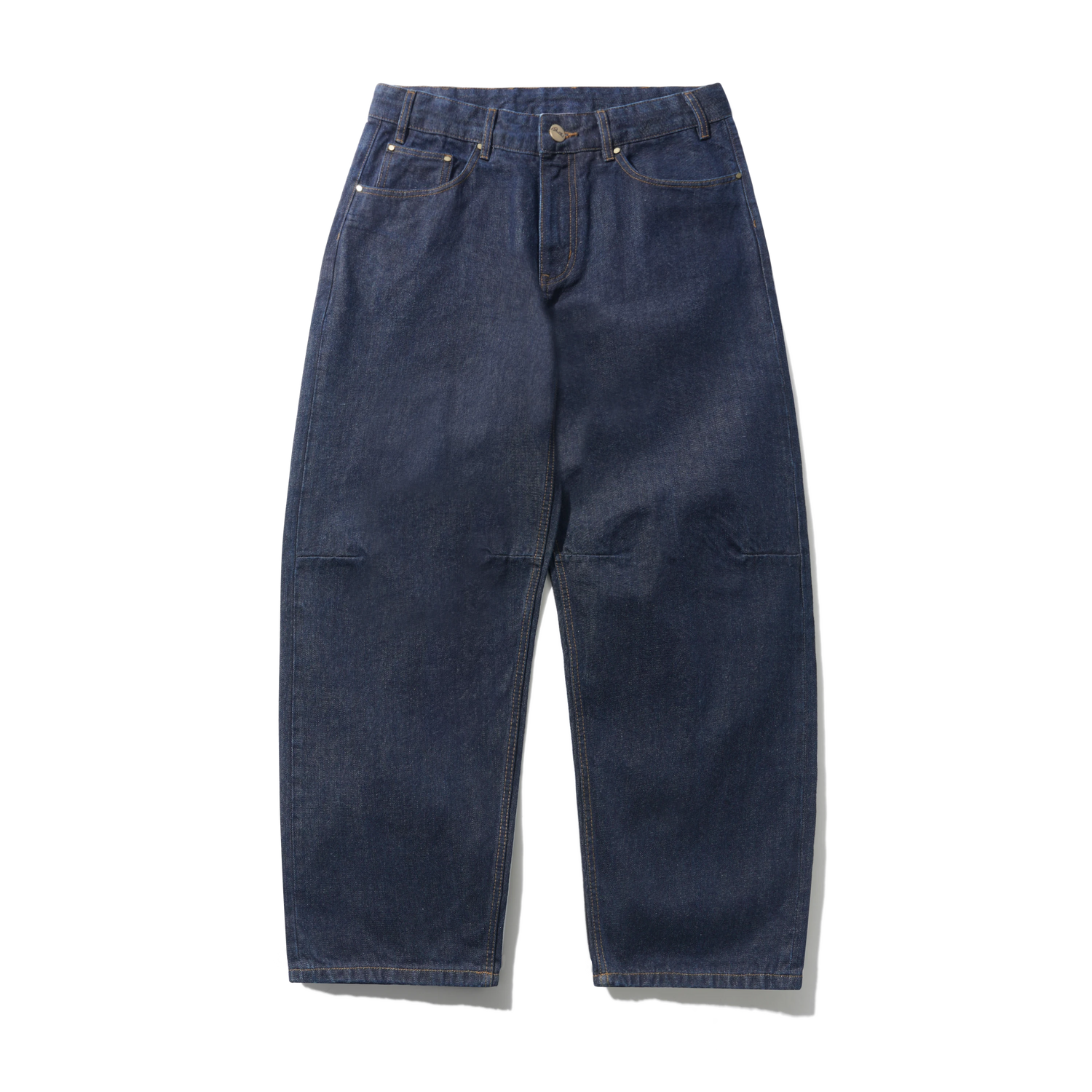 Wide Cut Denim Jeans, Selvedge Blue