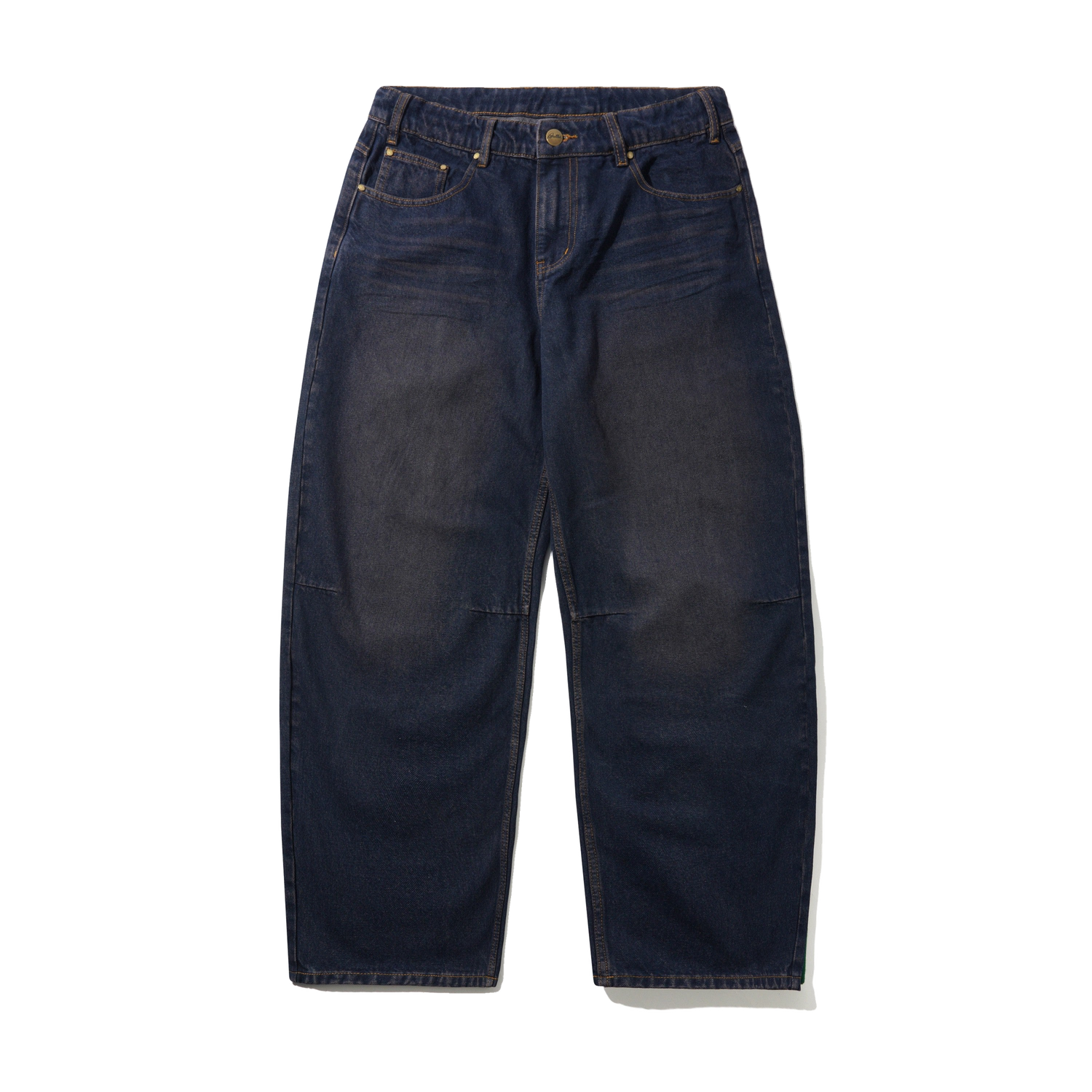 Wide Cut Denim Jeans, Tinted Dark Indigo
