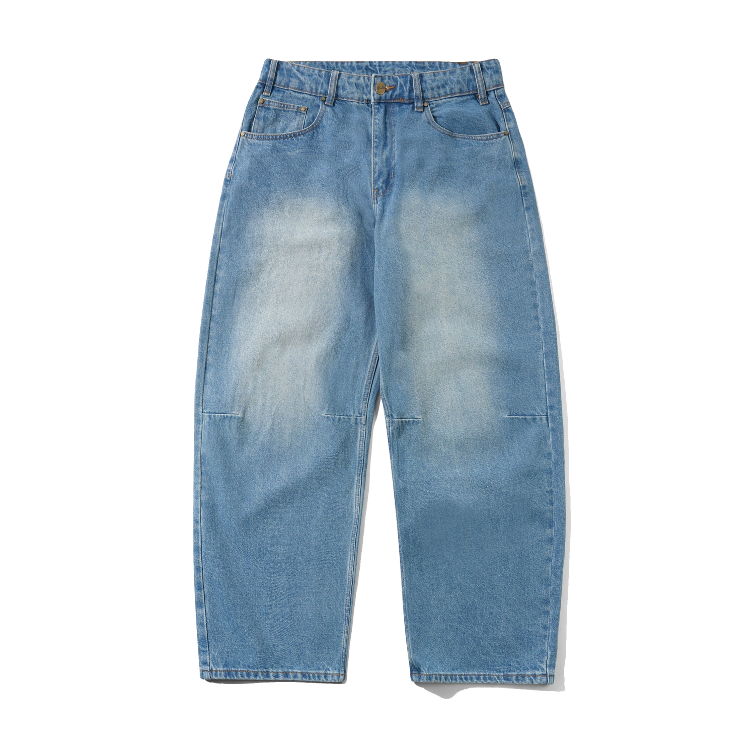 Wide Cut Denim Jeans, Worn Indigo