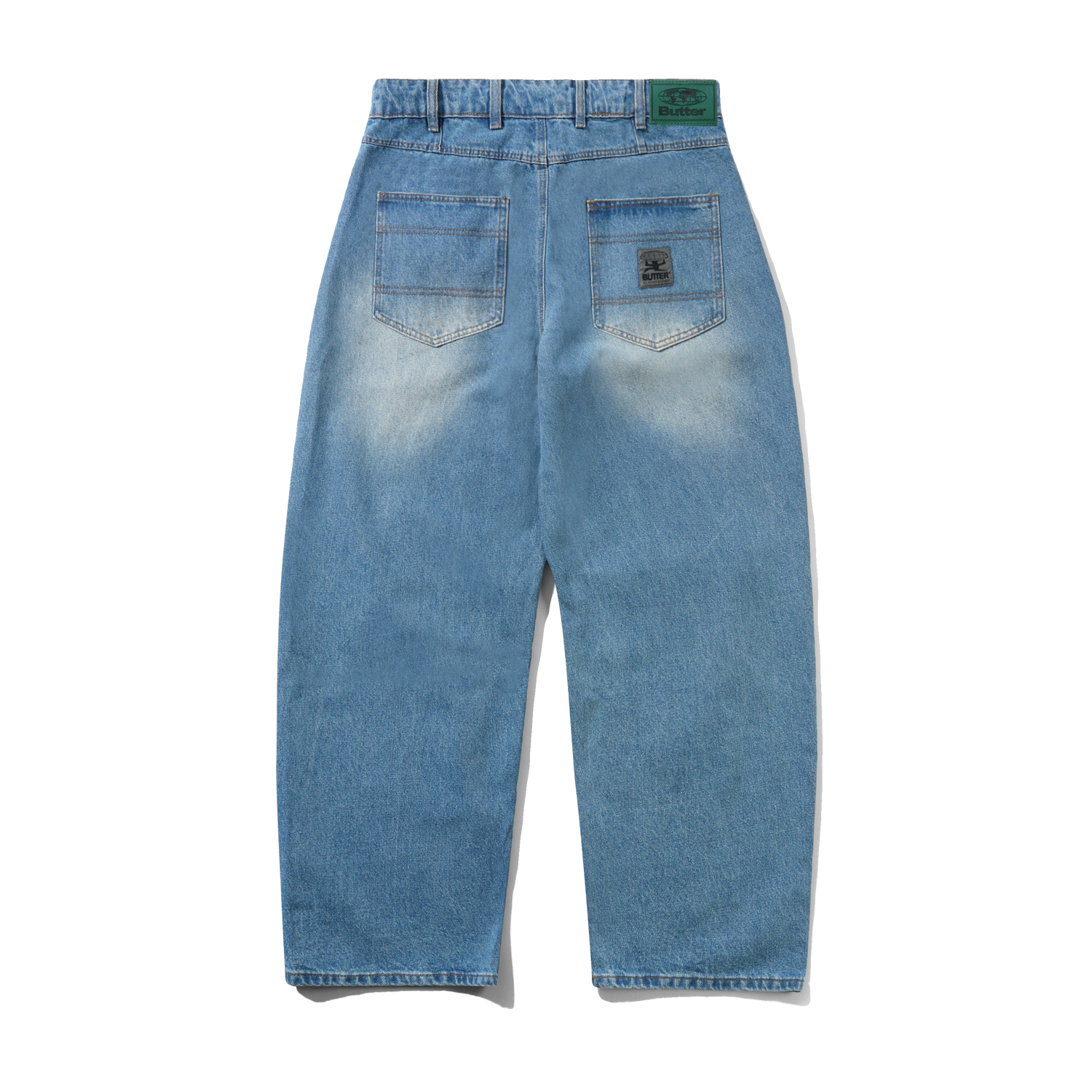 Wide Cut Denim Jeans, Worn Indigo