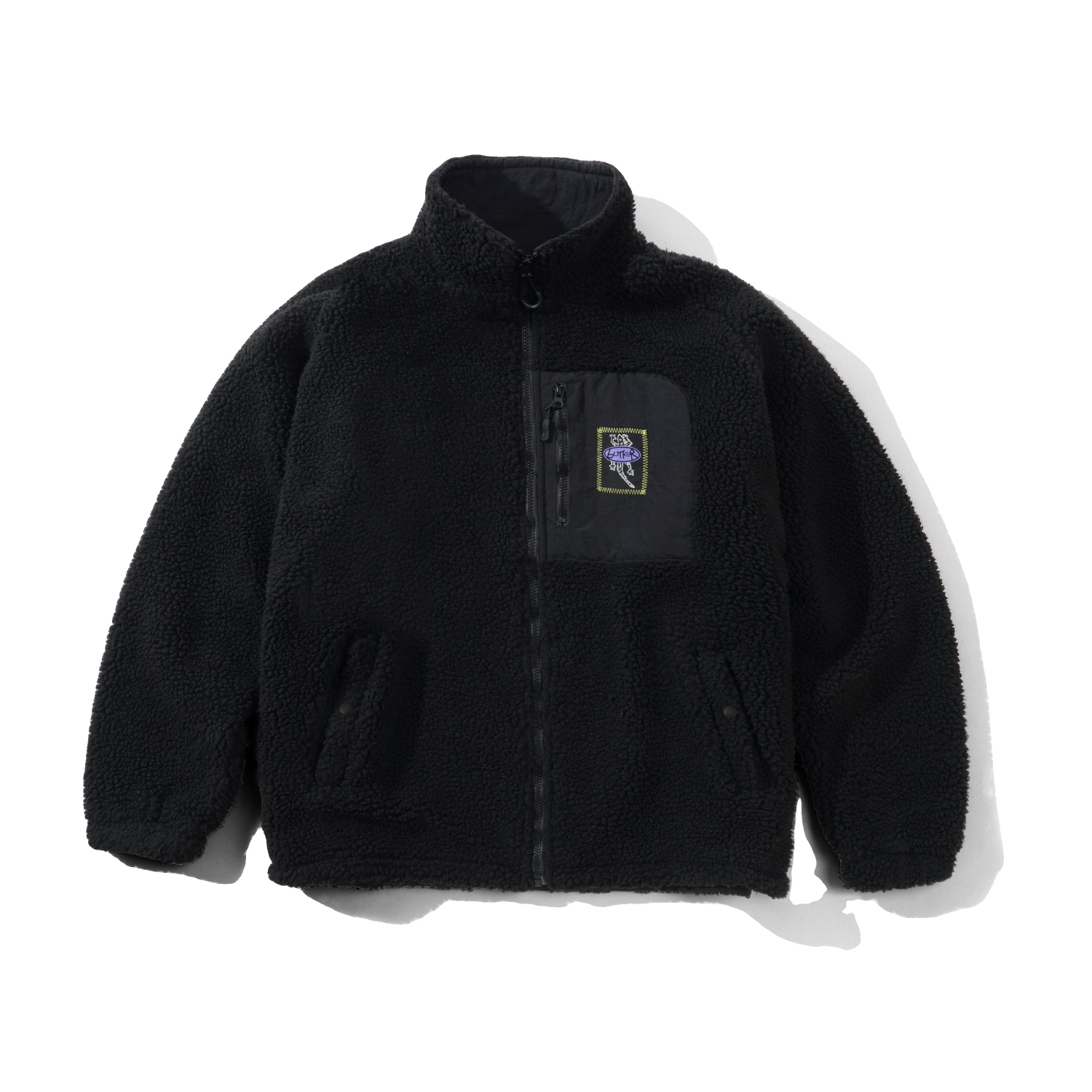 Wipeout Sherpa Jacket, Black