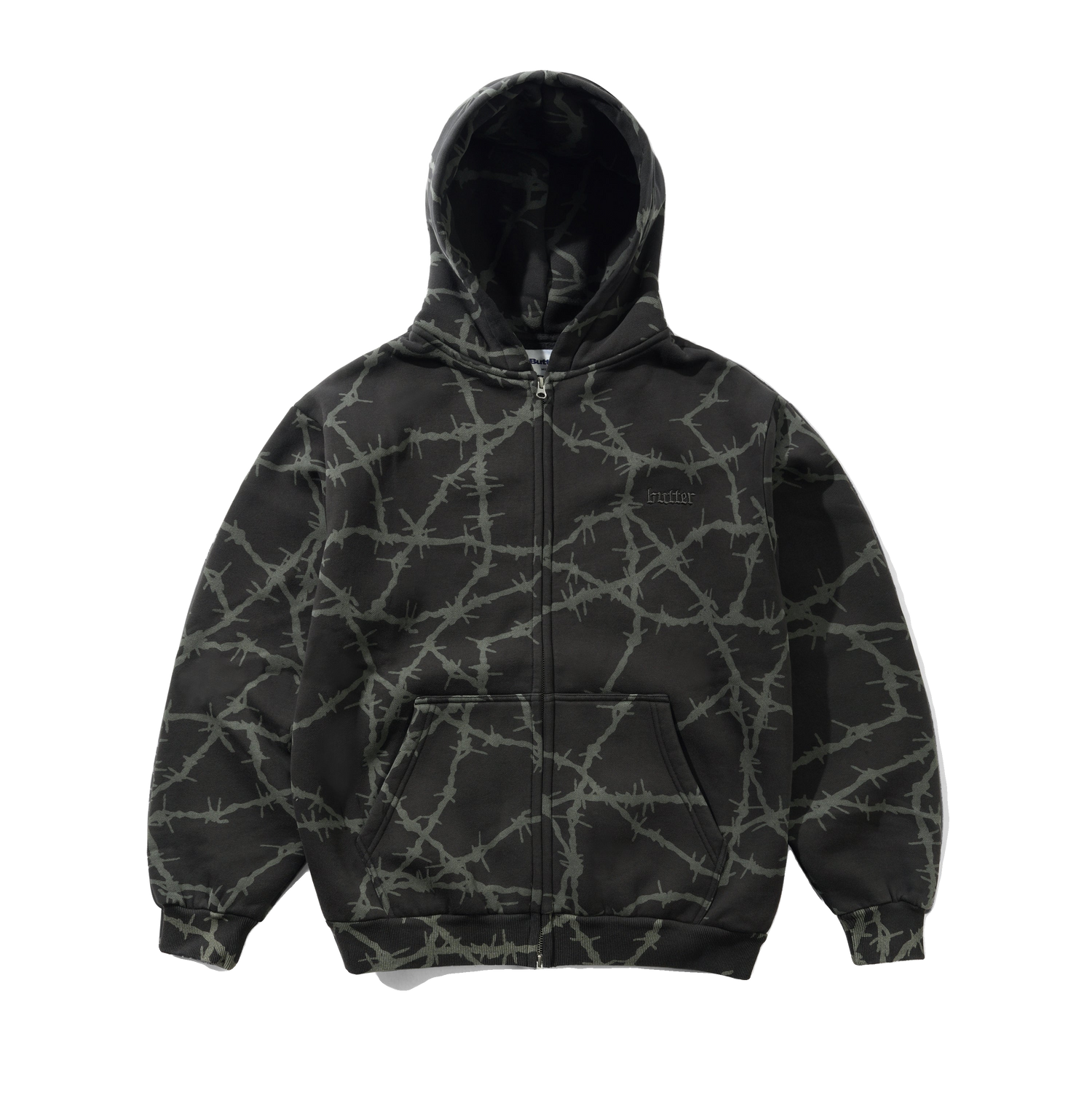Wired Zip-Thru Hood, Charcoal