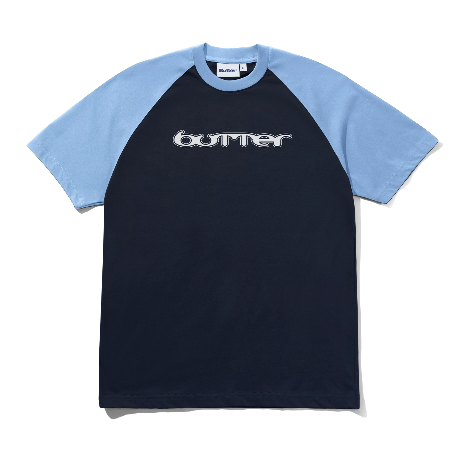 Witness Raglan Tee, Sky / Navy