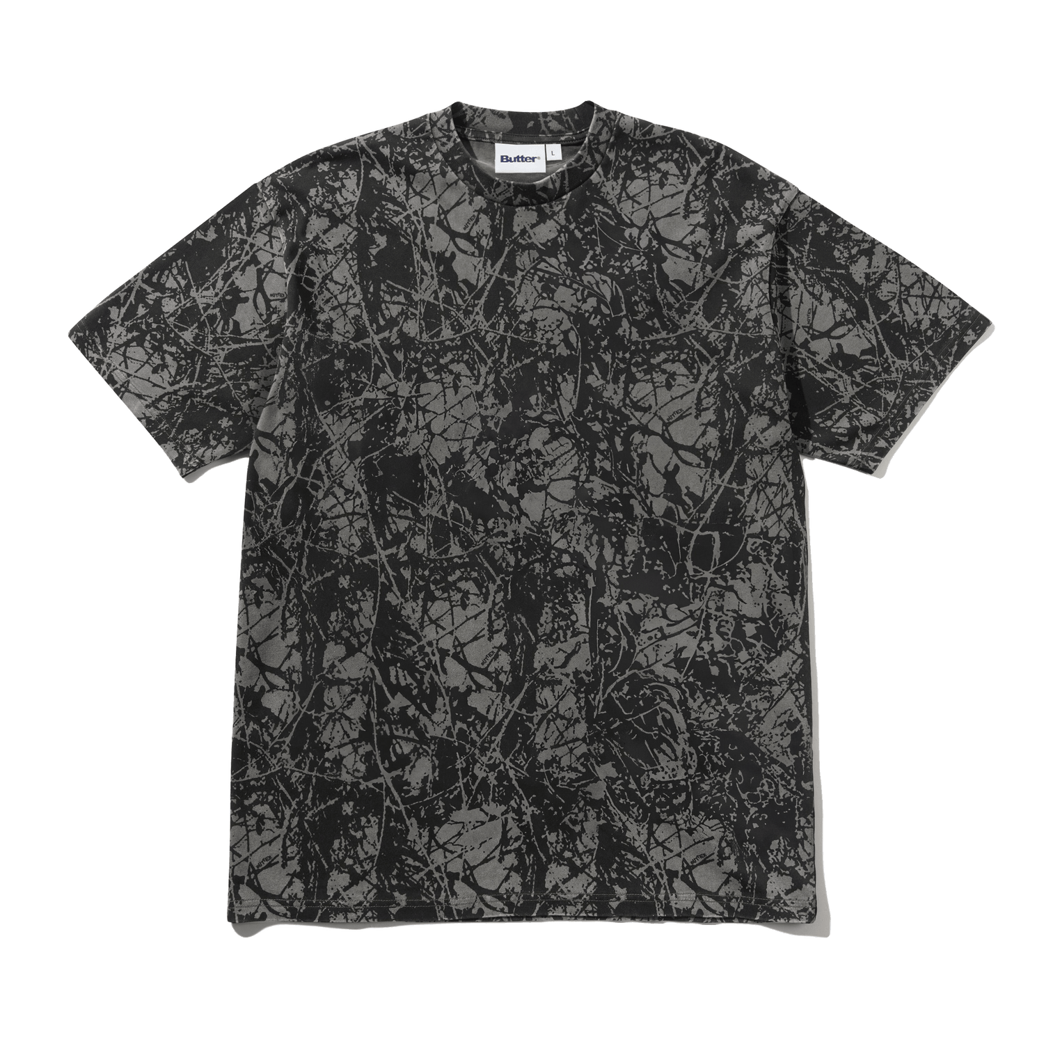 Woods Camo Tee, Washed Black
