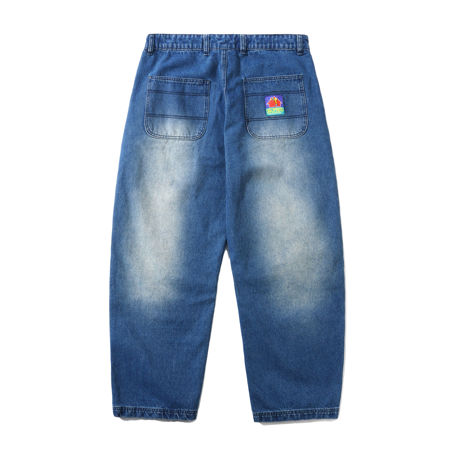 Work Pants, Distressed Indigo