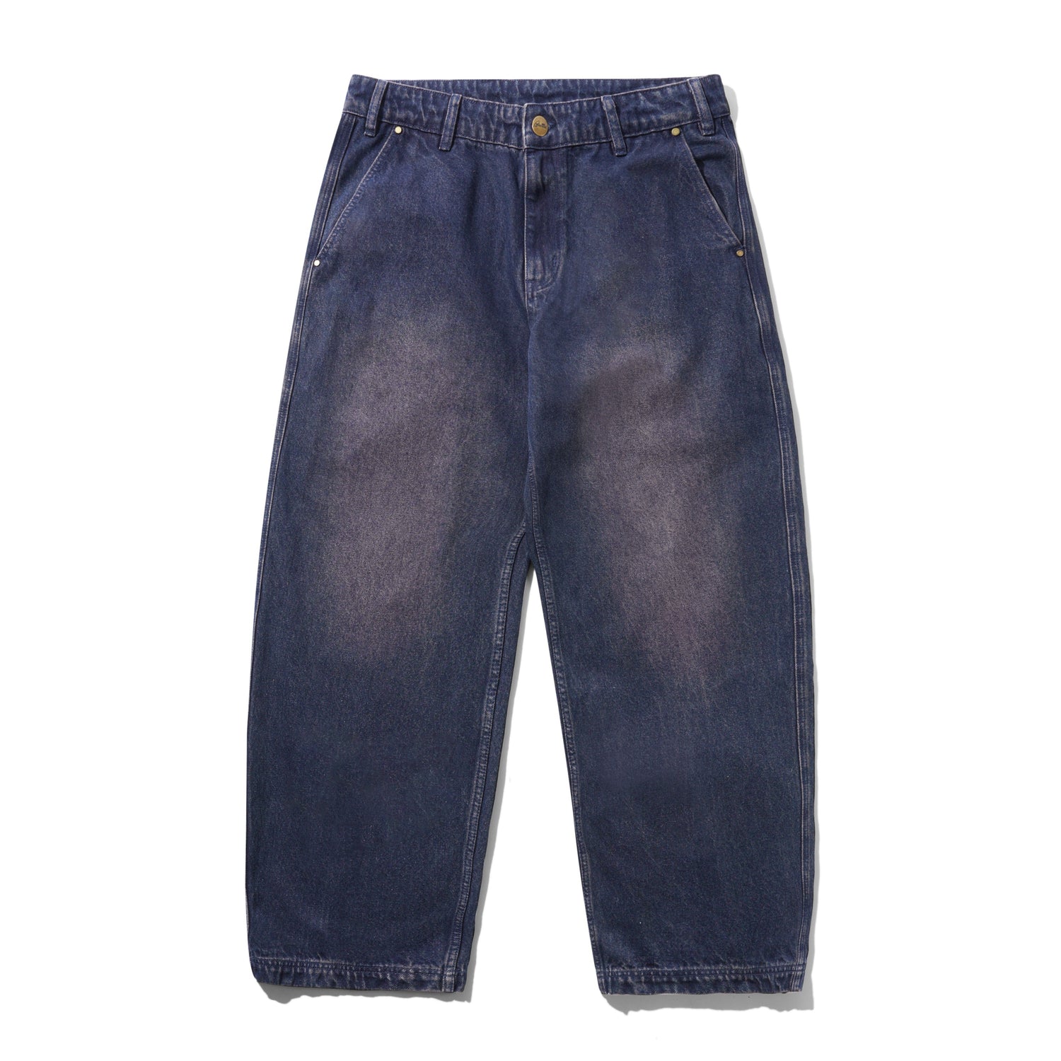 Work Pants, Distressed Tinted Indigo