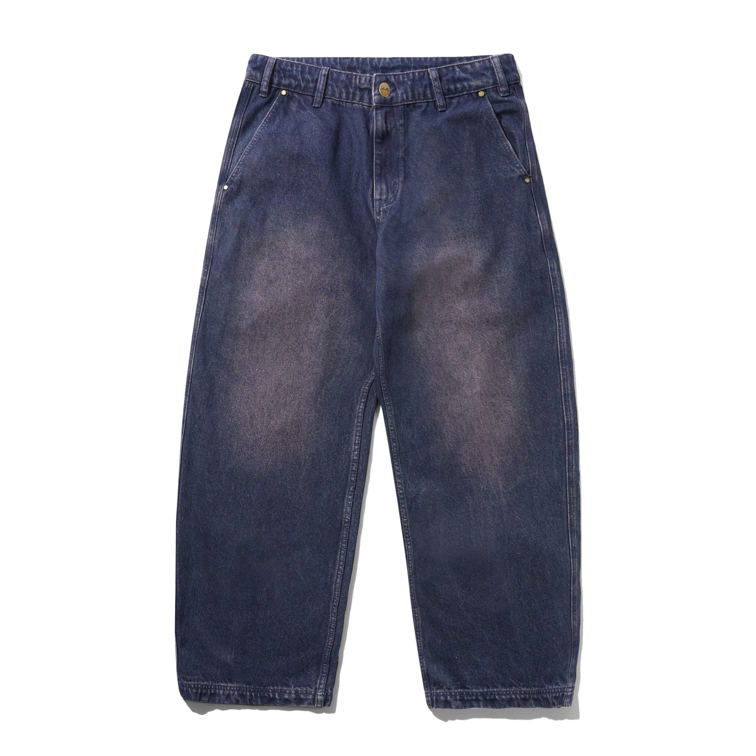 Work Pants, Distressed Tinted Indigo