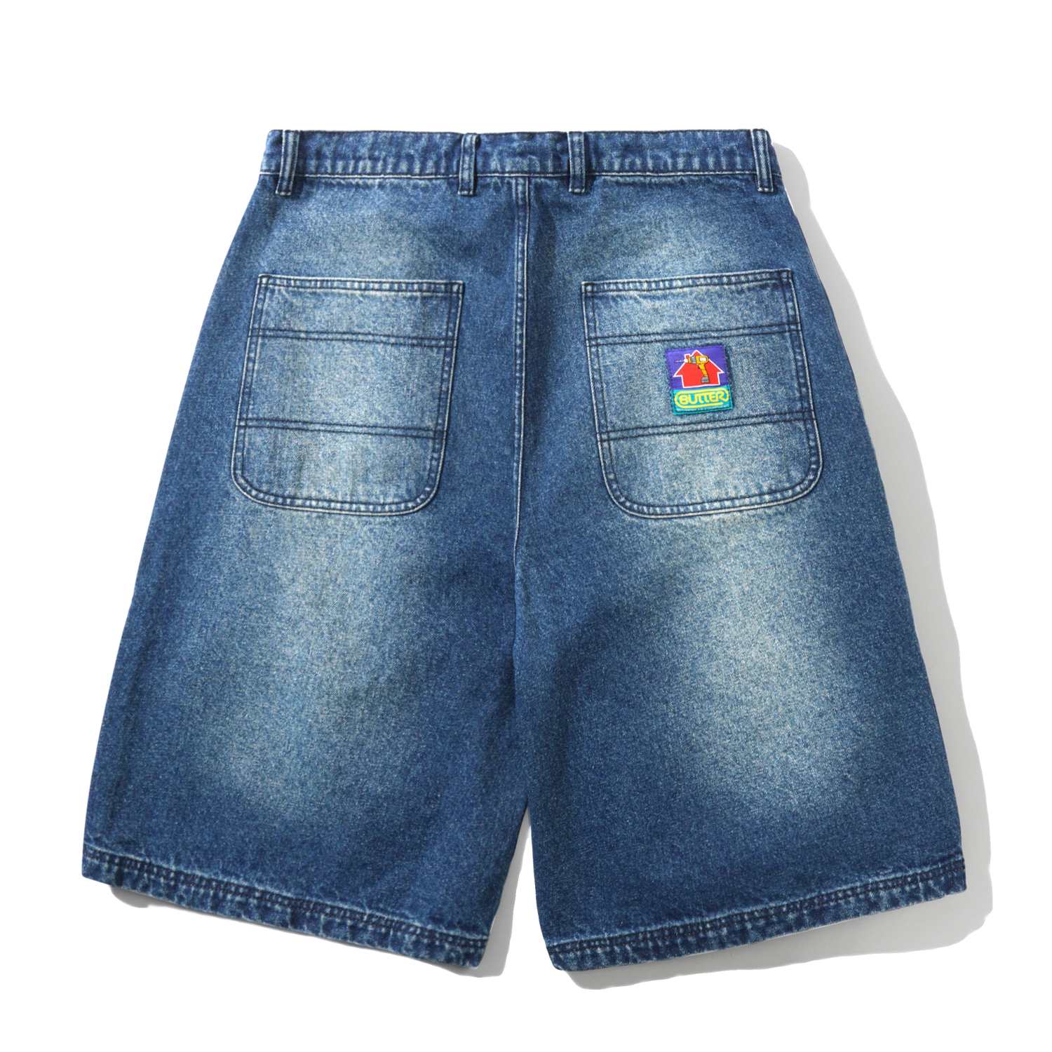 Work Shorts, Distressed Indigo