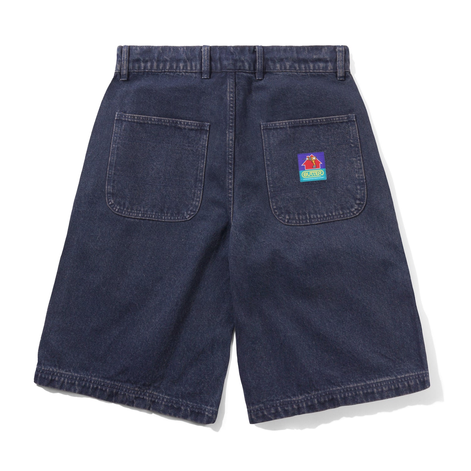 Work Shorts, Distressed Tinted Indigo