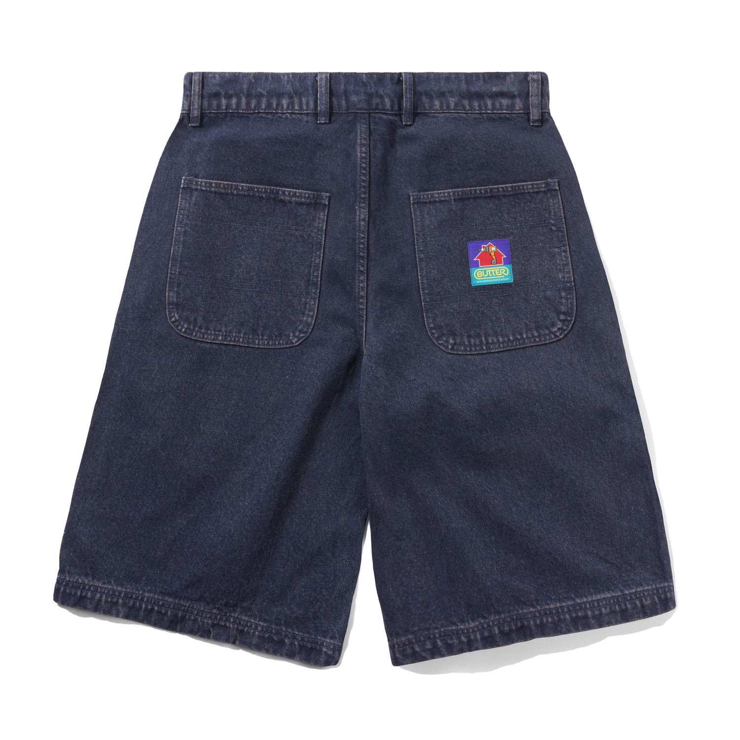 Work Shorts, Distressed Tinted Indigo