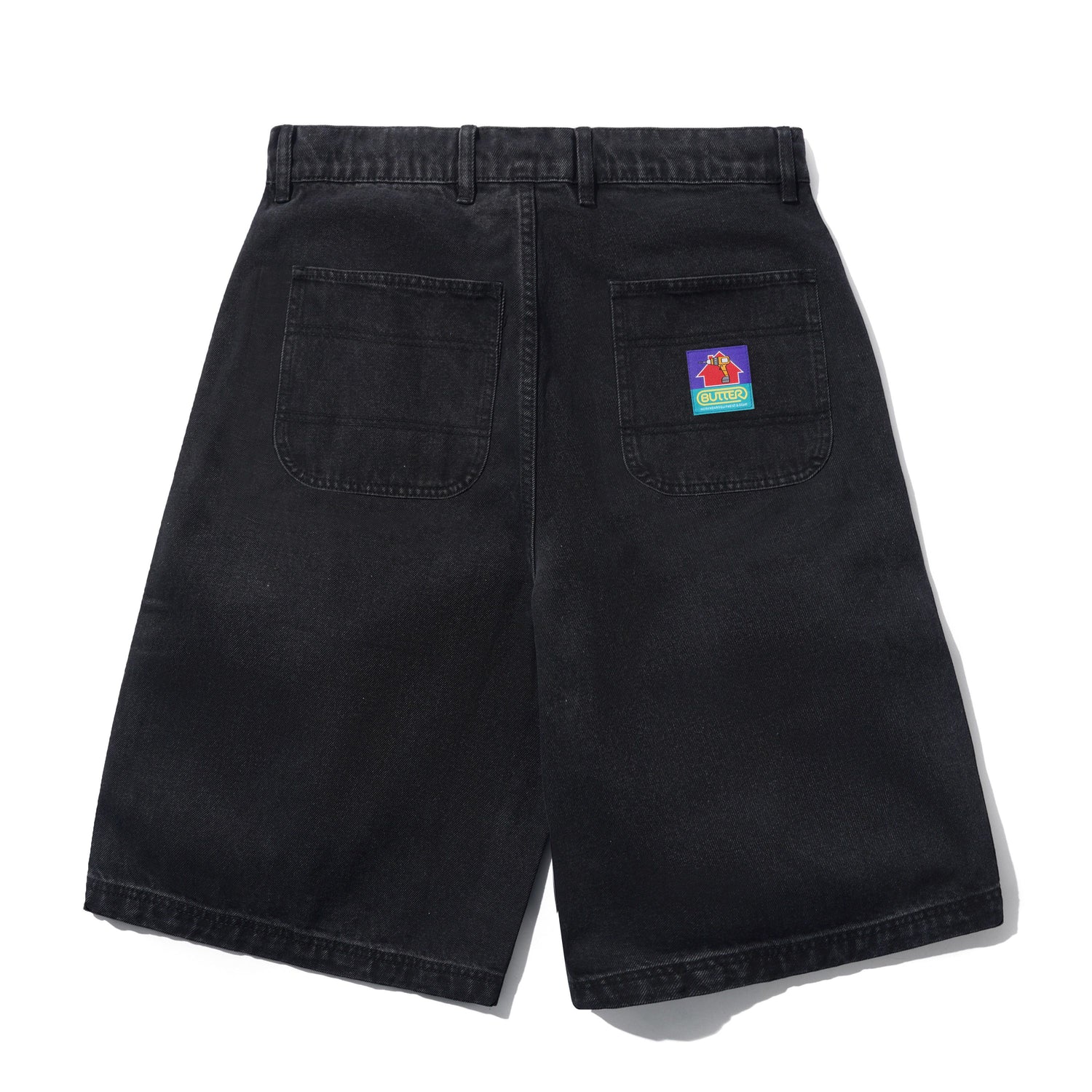 Denim Work Shorts, Black