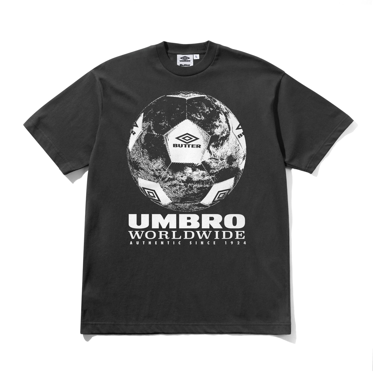 World Game Tee, Washed Black