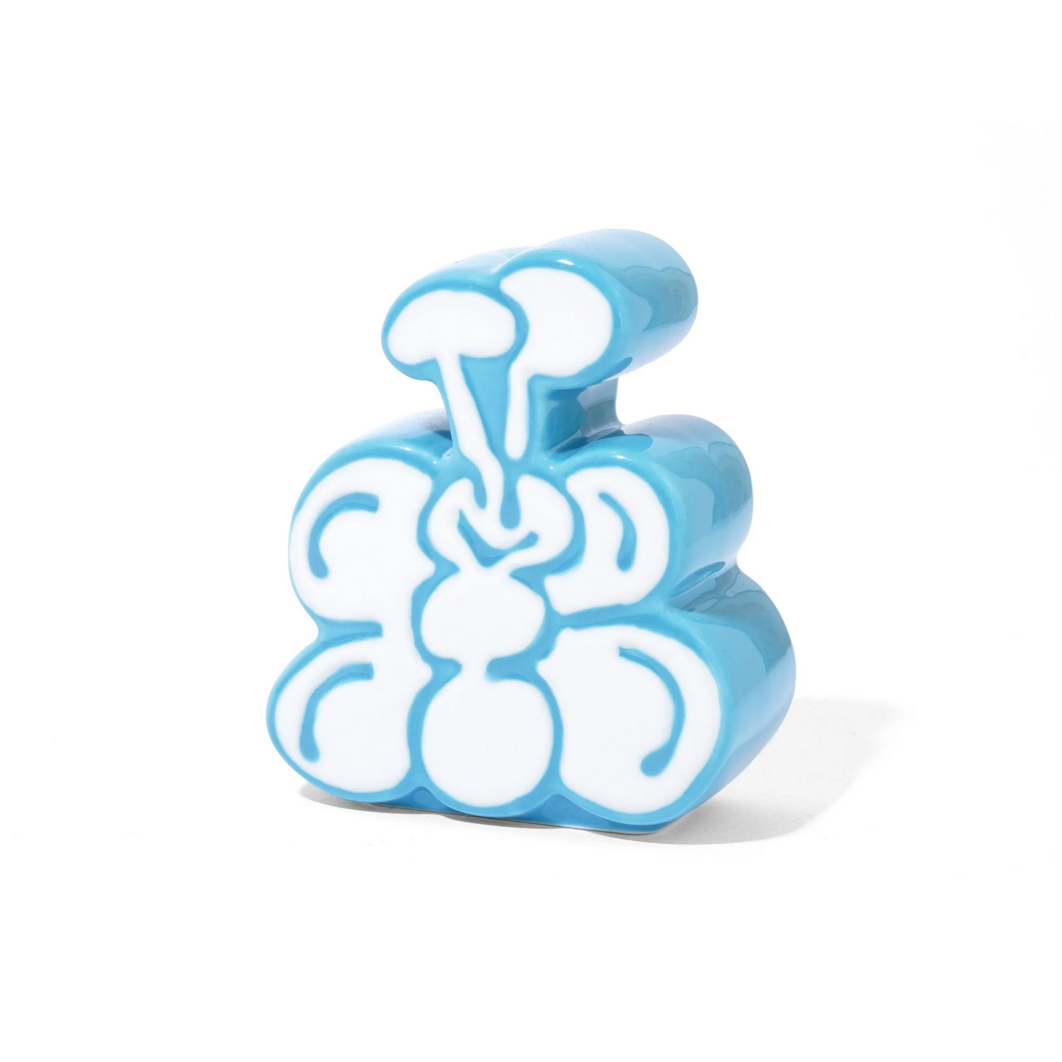 Bug Ceramic Incense Burner, White / Blue