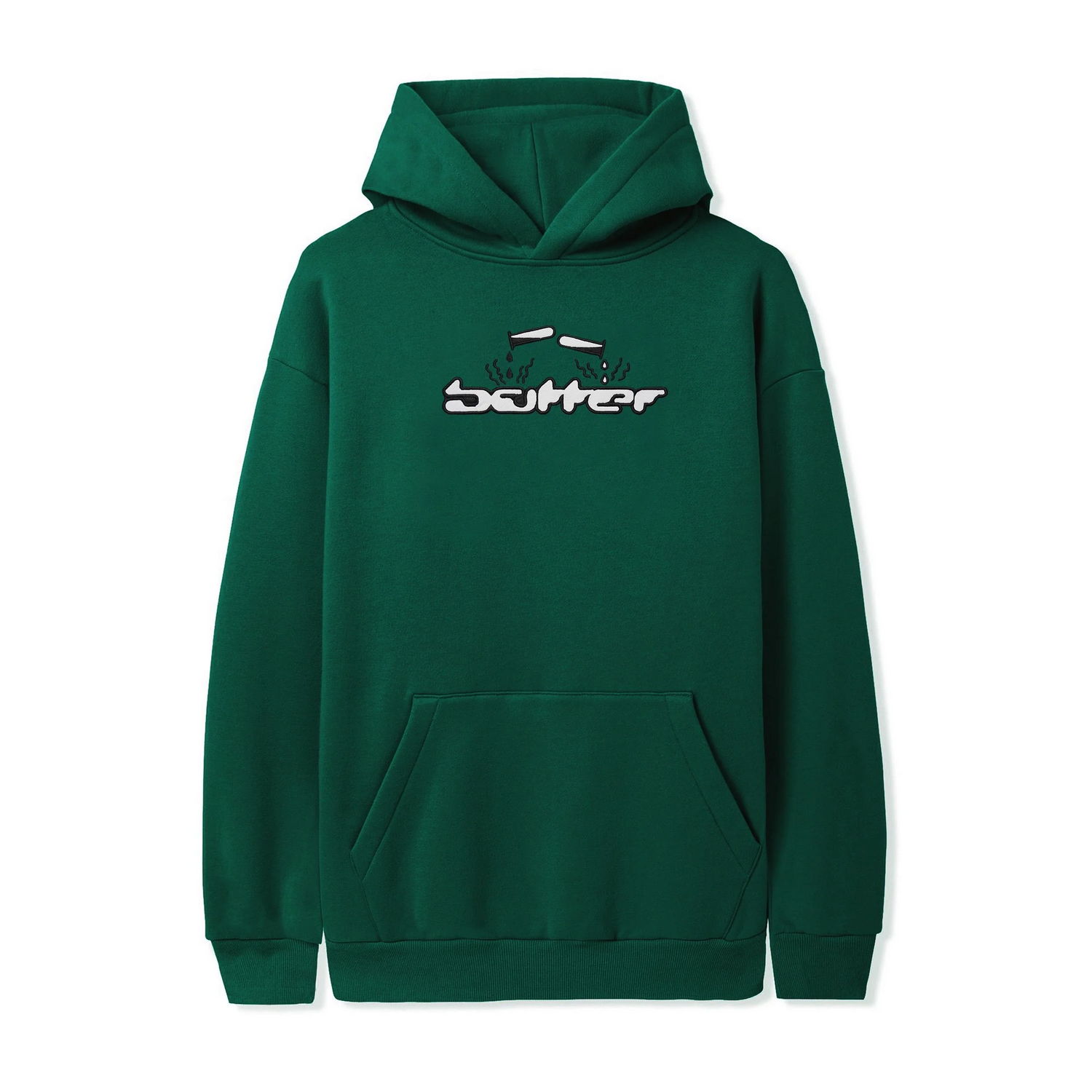 Corrosive Applique Pullover Hood, Forest Green