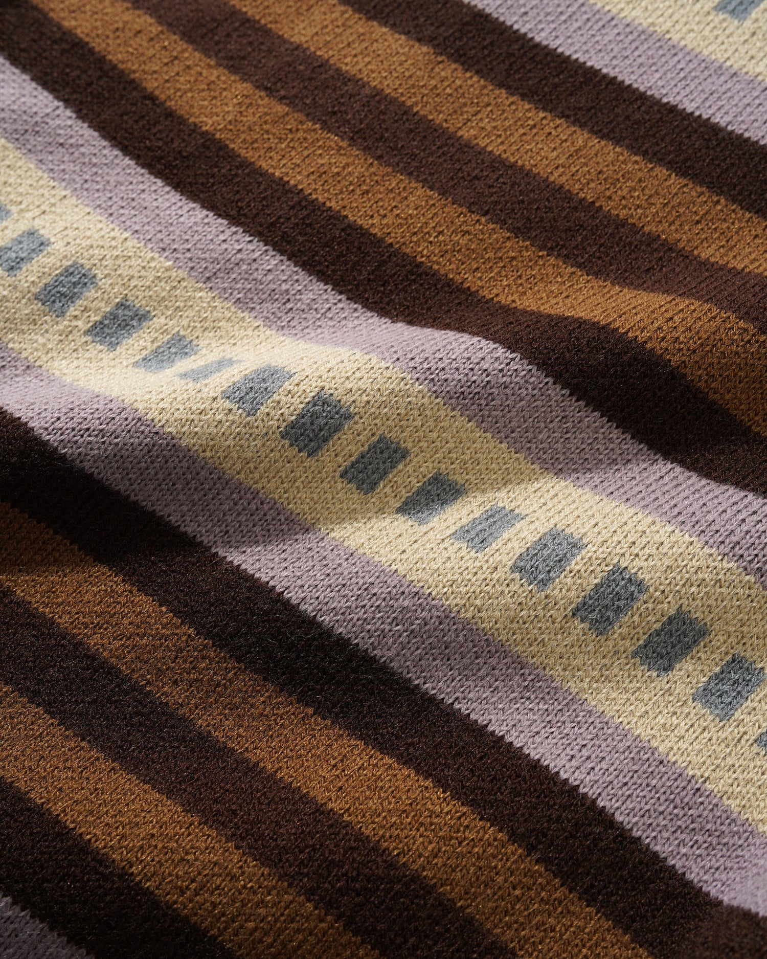 Linear Knitted Polo, Chestnut