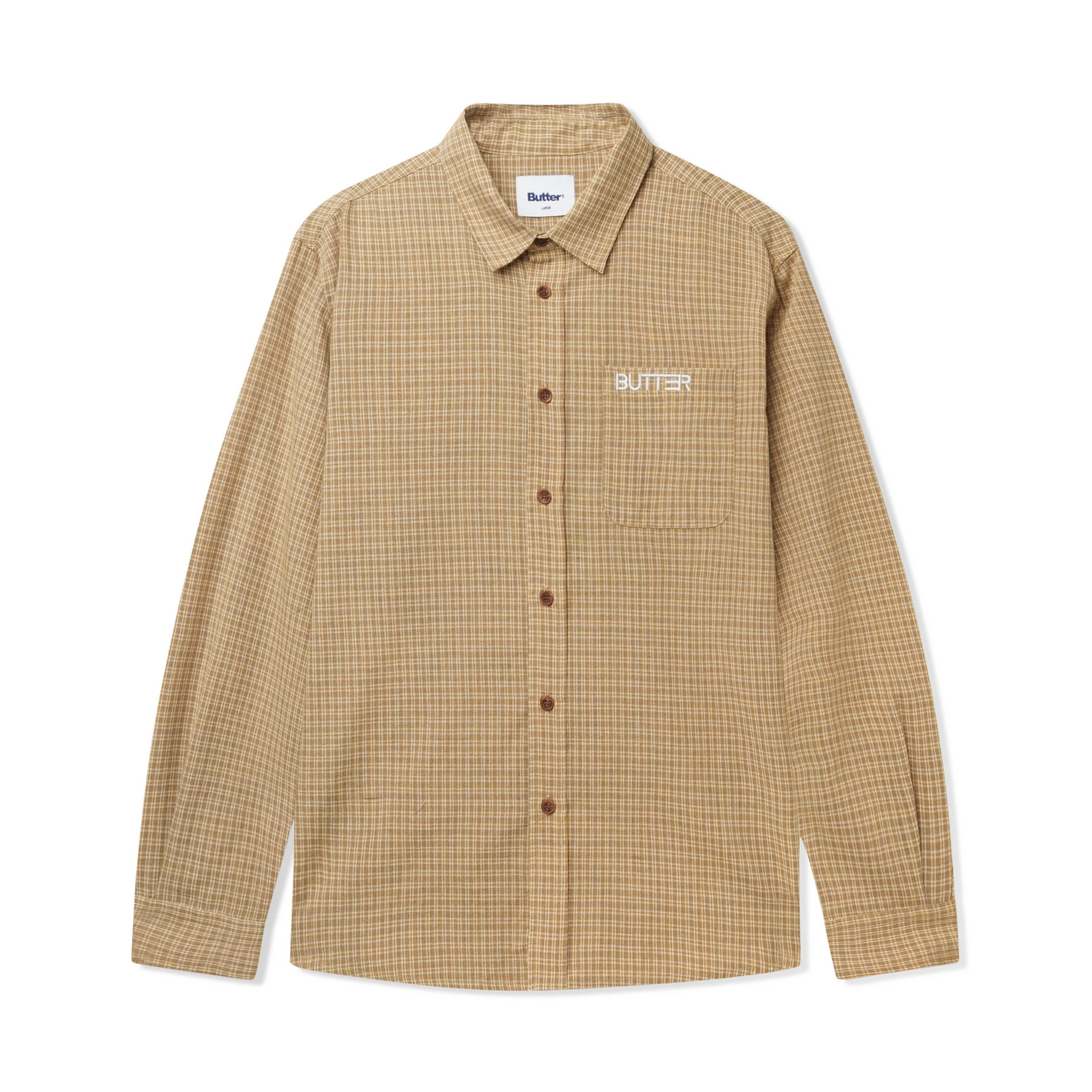 Plaid L/S Shirt, Wheat