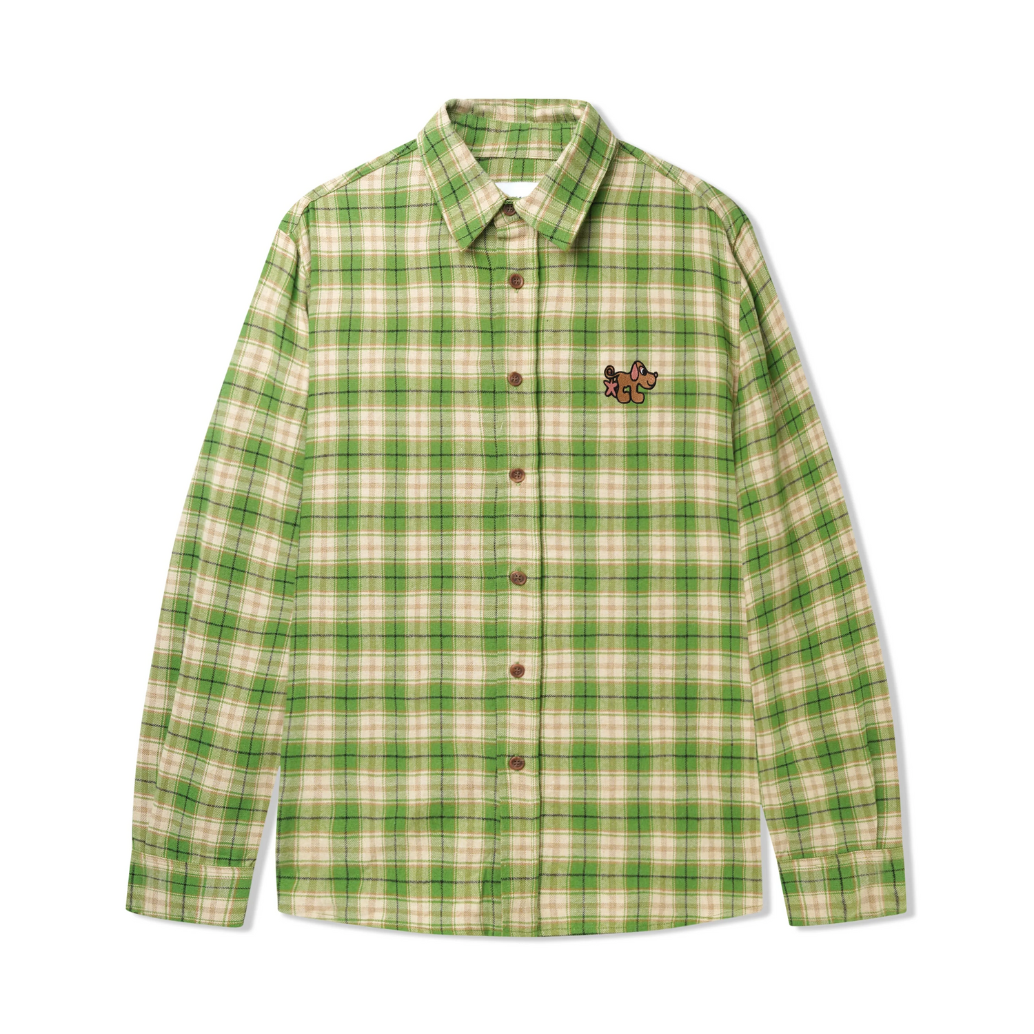 Pooch Flannel Shirt, Fern