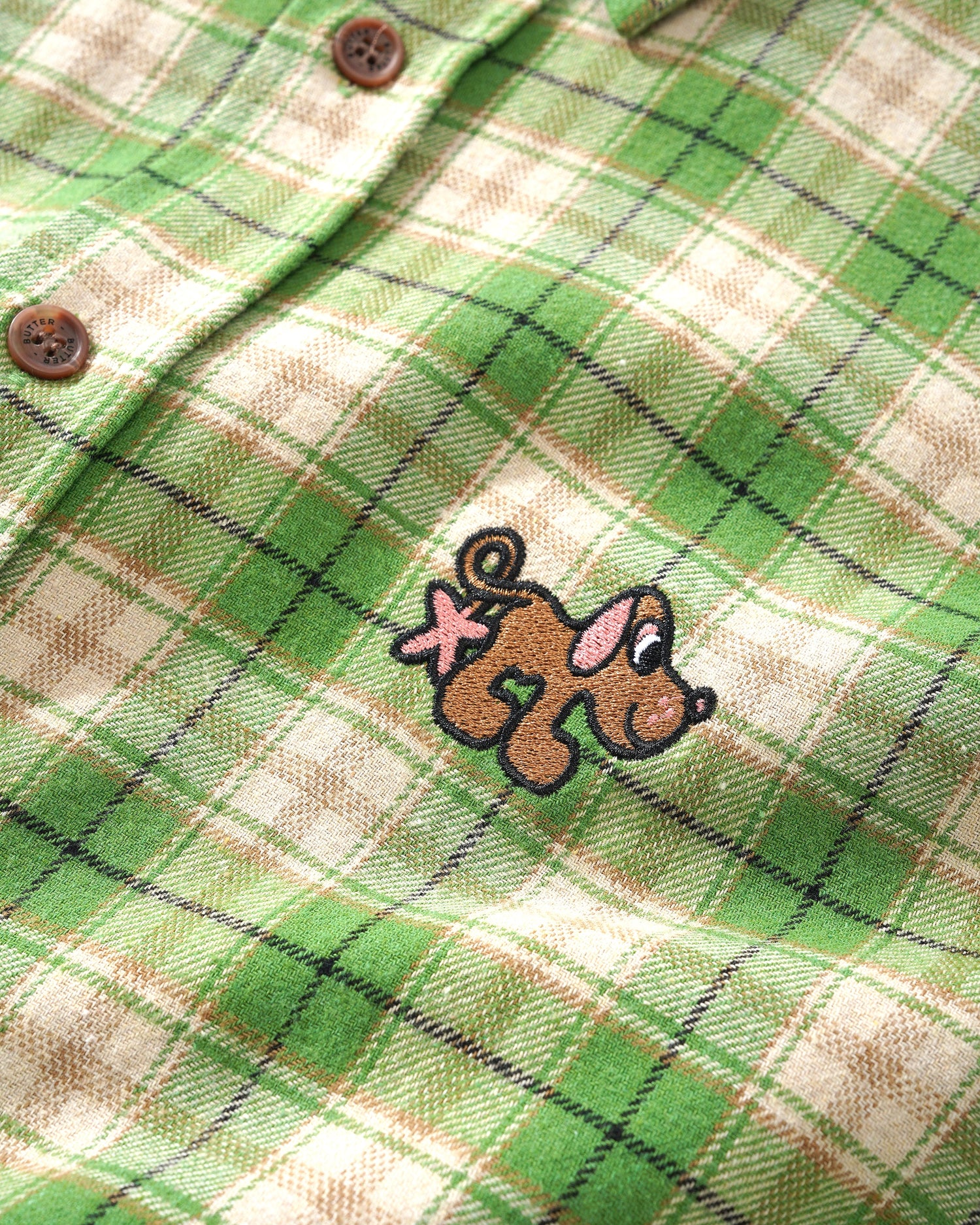 Pooch Flannel Shirt, Fern