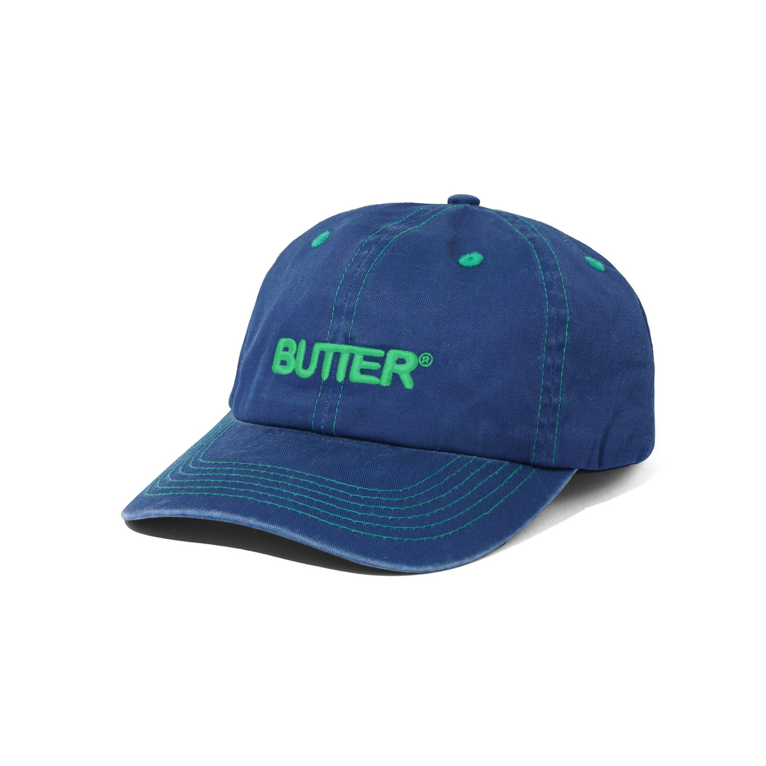 Rounded Logo 6 Panel Cap, Navy