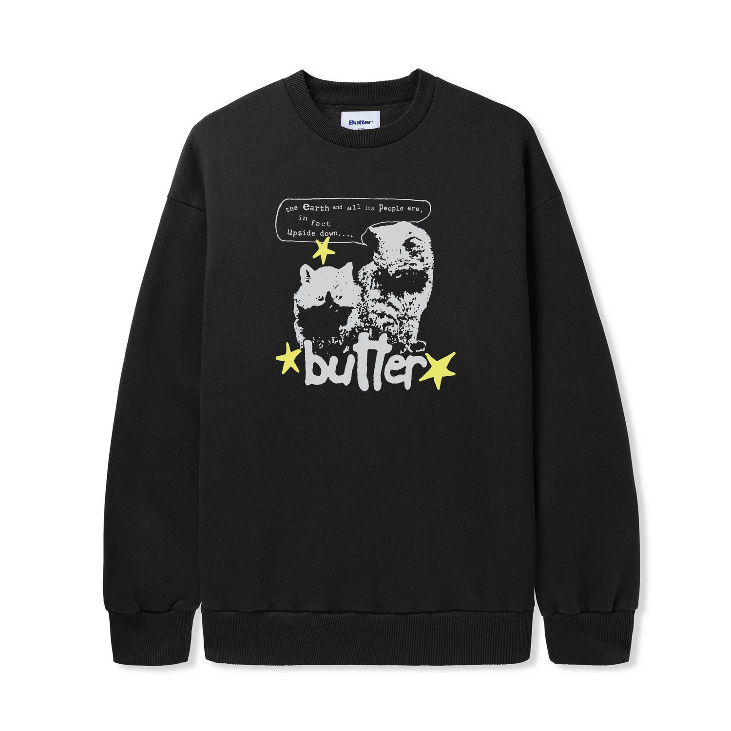 Upside Down Crewneck, Black