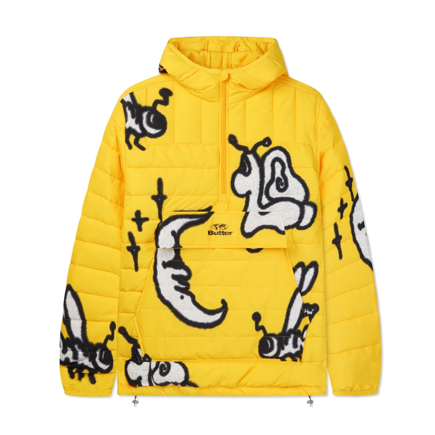 Critter Puffer Anorak Jacket, Yellow – Butter Goods