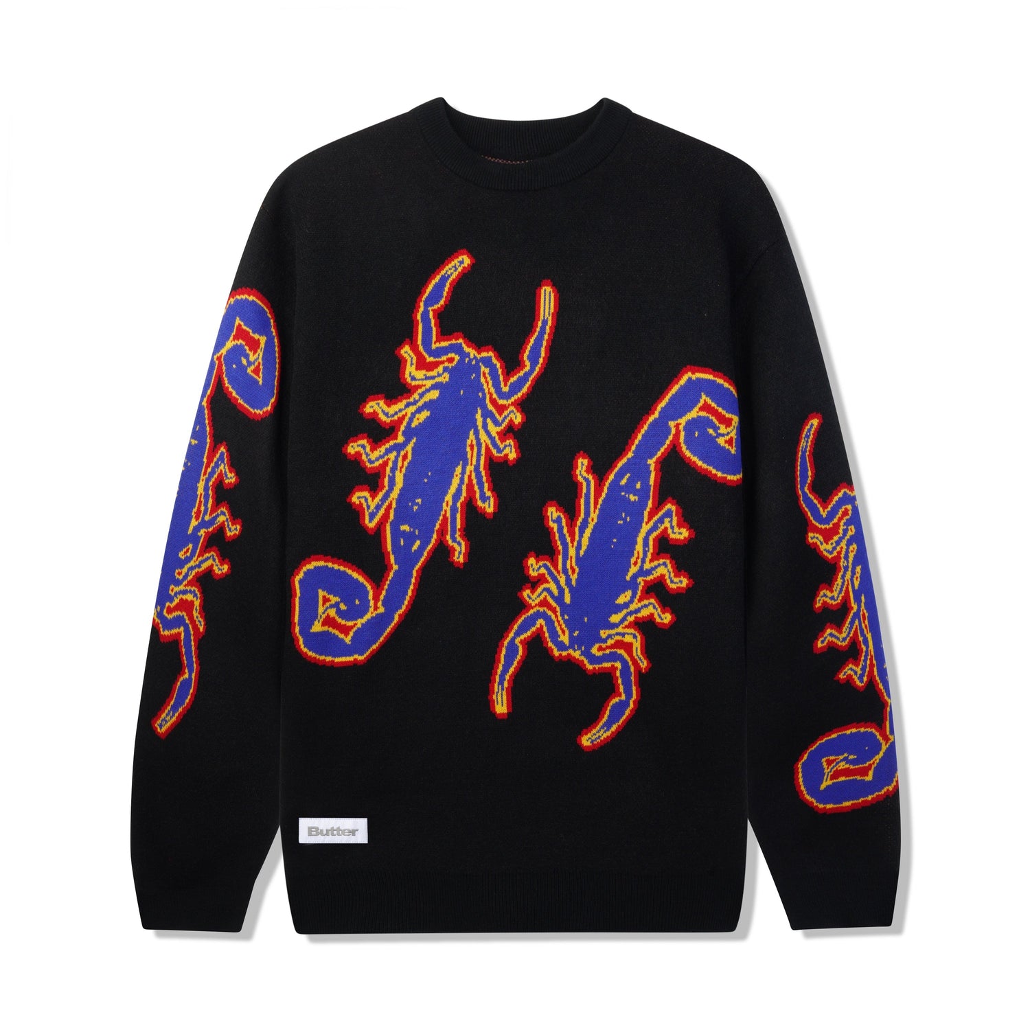 Scorpion Knitted Sweater, Black