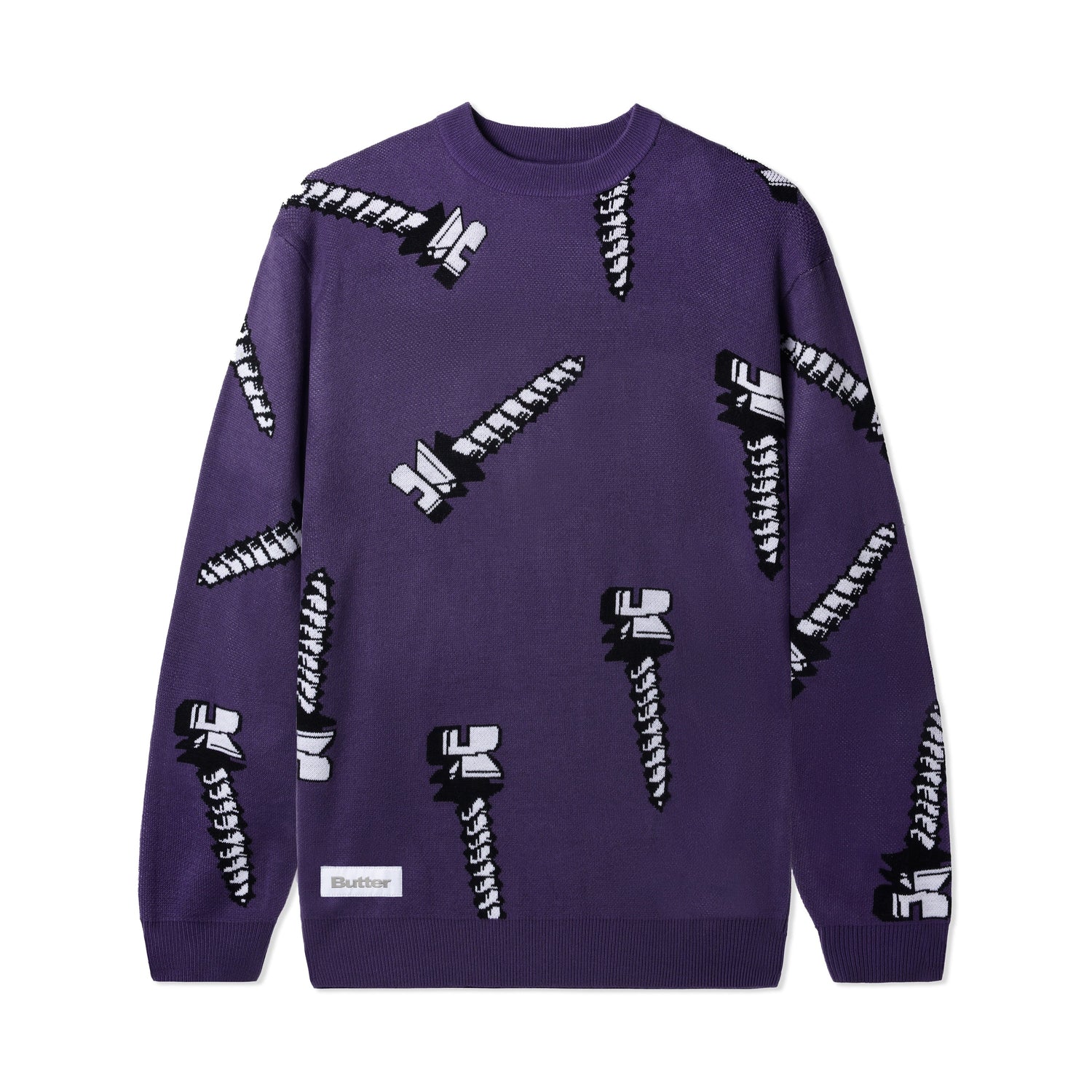 Screw Knit Sweater, Dusk Purple